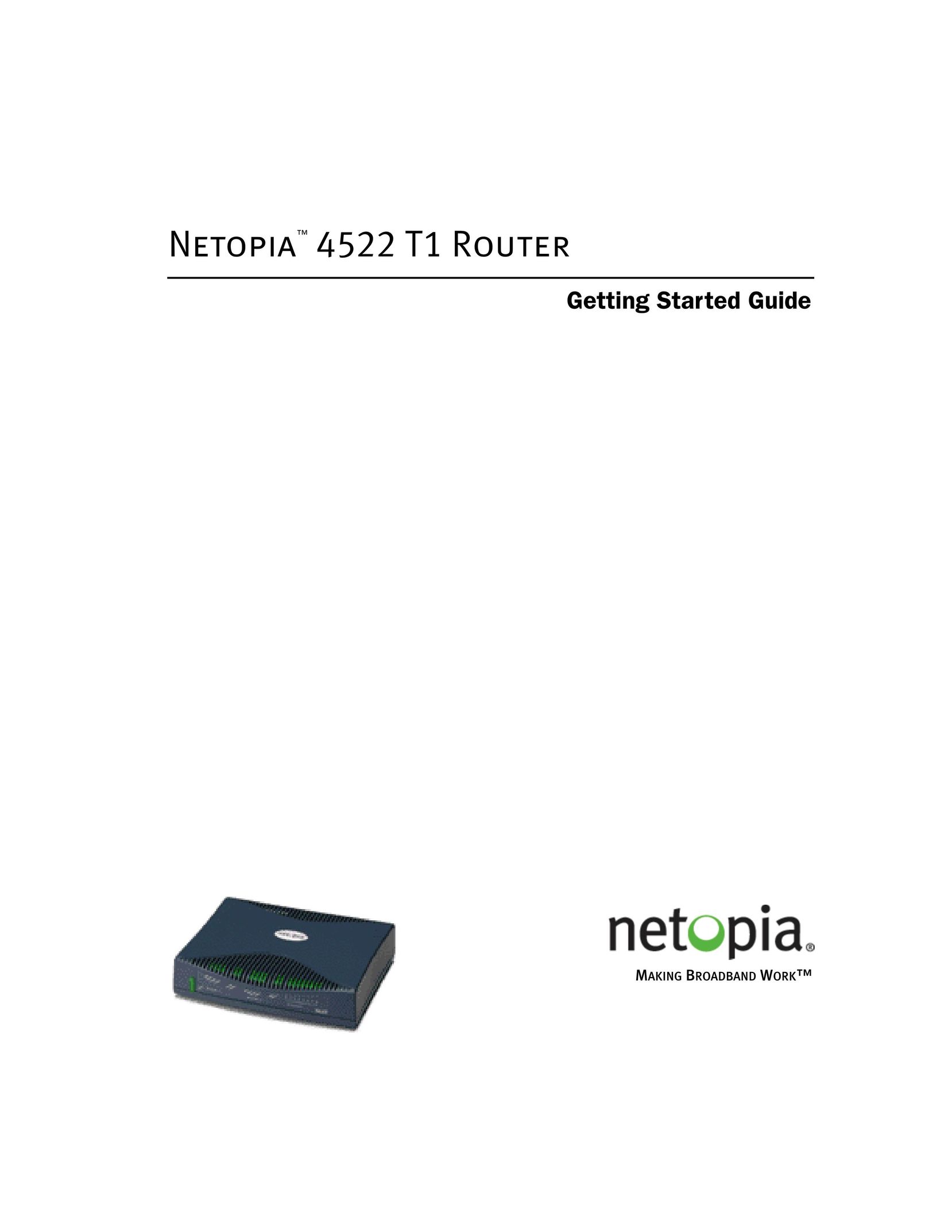 Netopia 4522 T1 Network Router User Manual