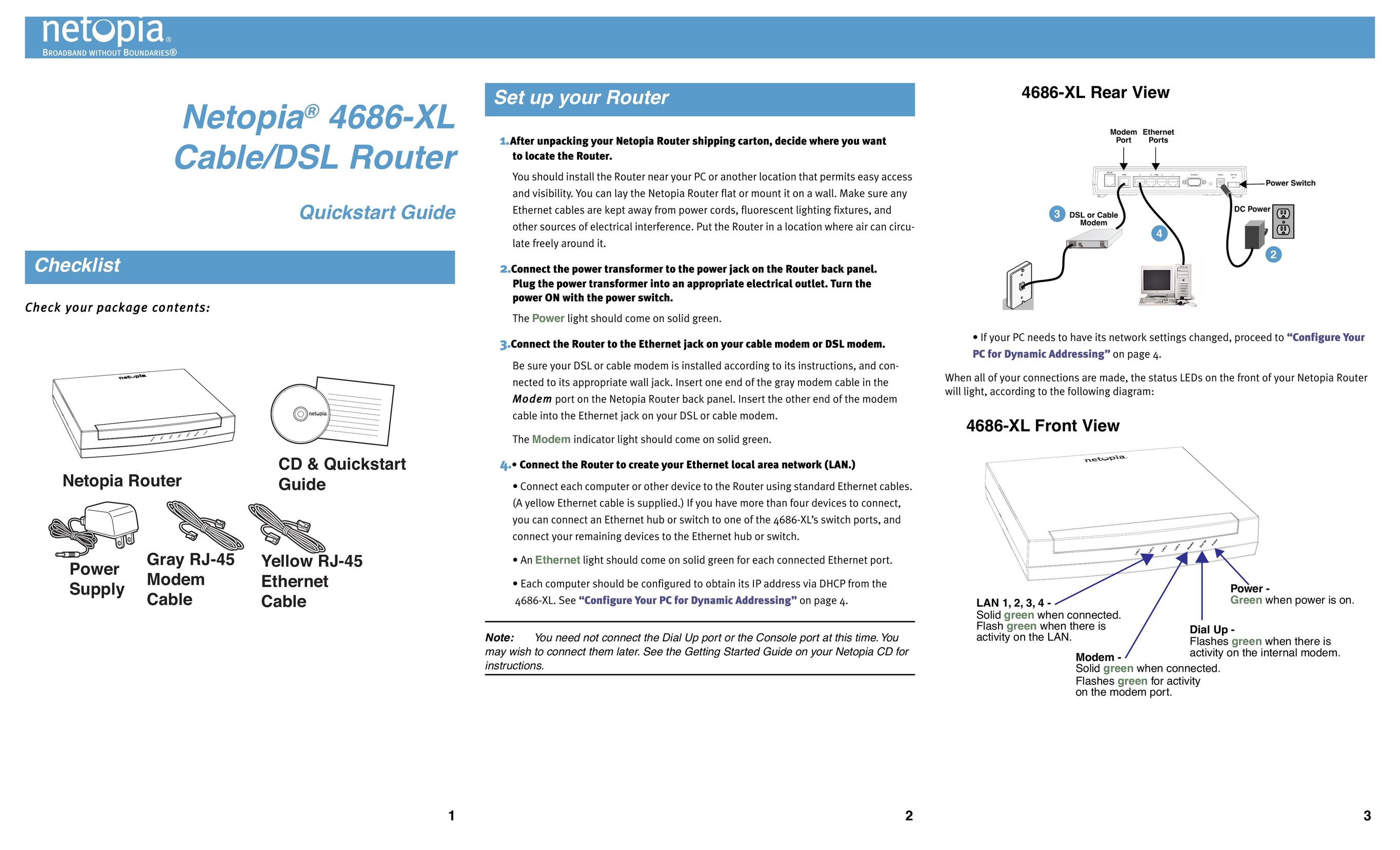 Netopia 4686-XL Network Router User Manual