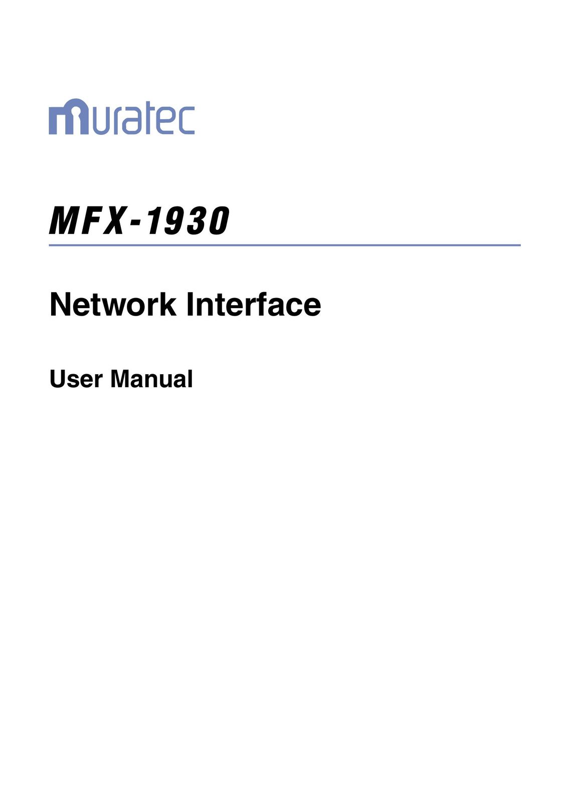Nikon MFX-1930 Network Router User Manual