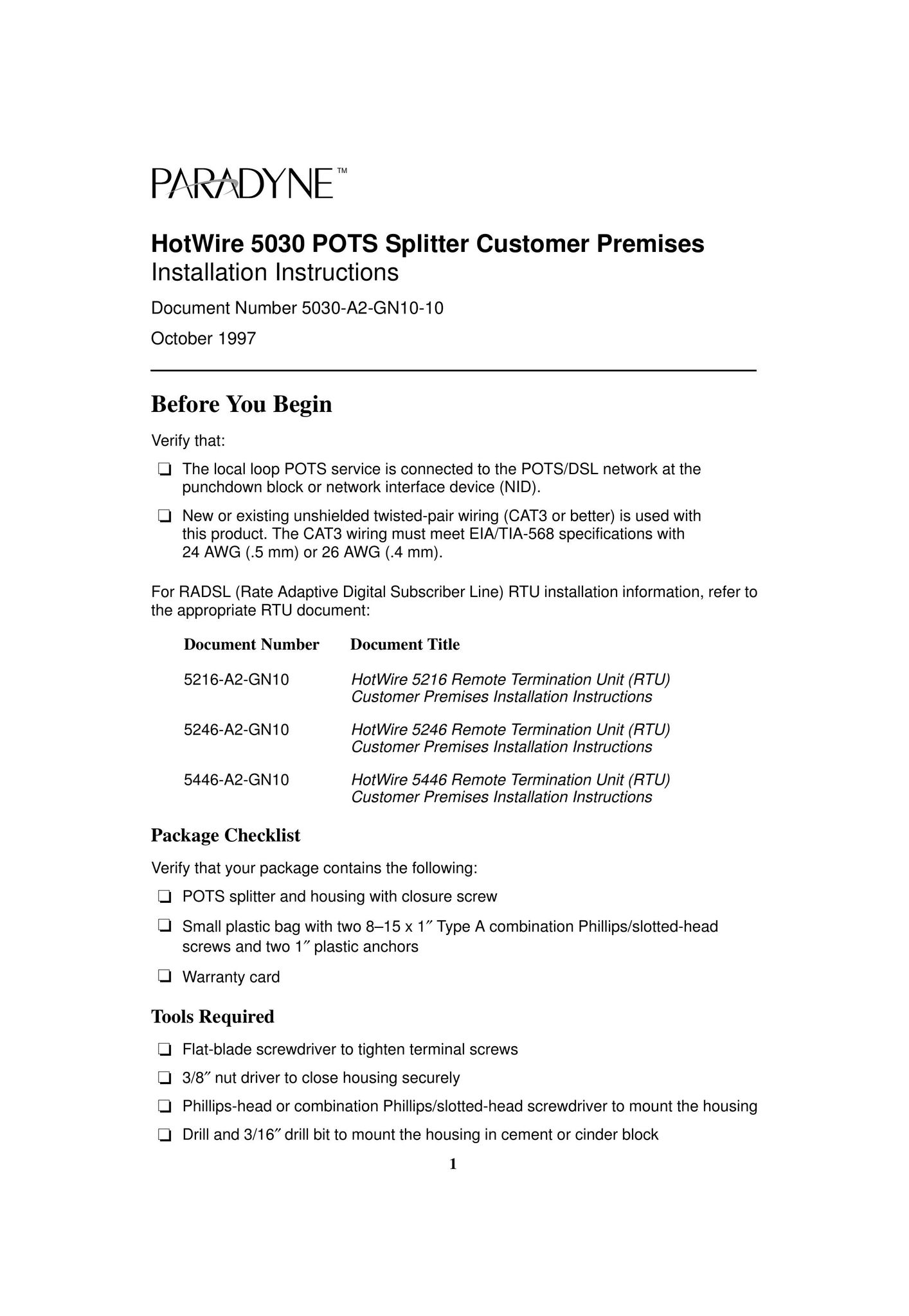 Nortel Networks 5030 Network Router User Manual