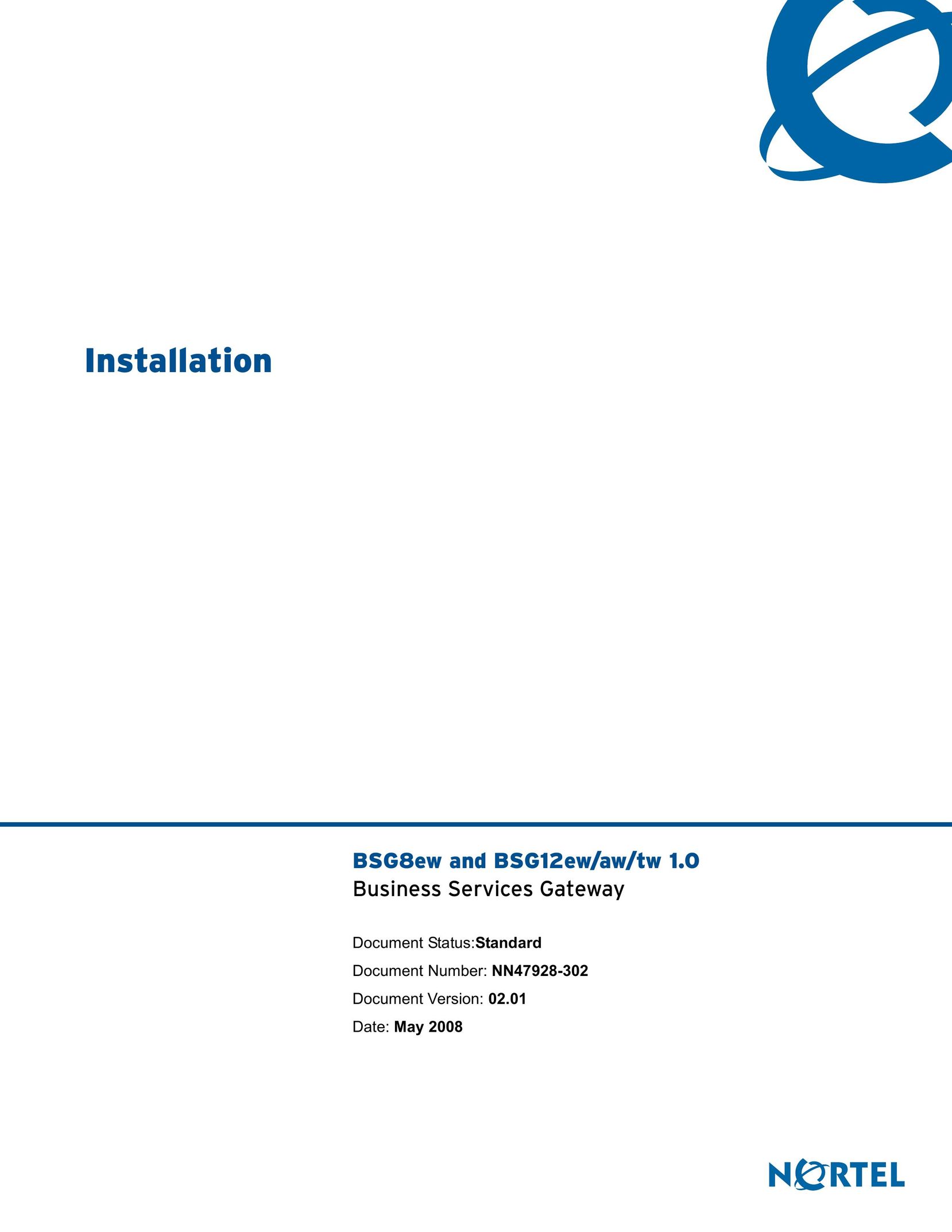 Nortel Networks BSG8ew Network Router User Manual