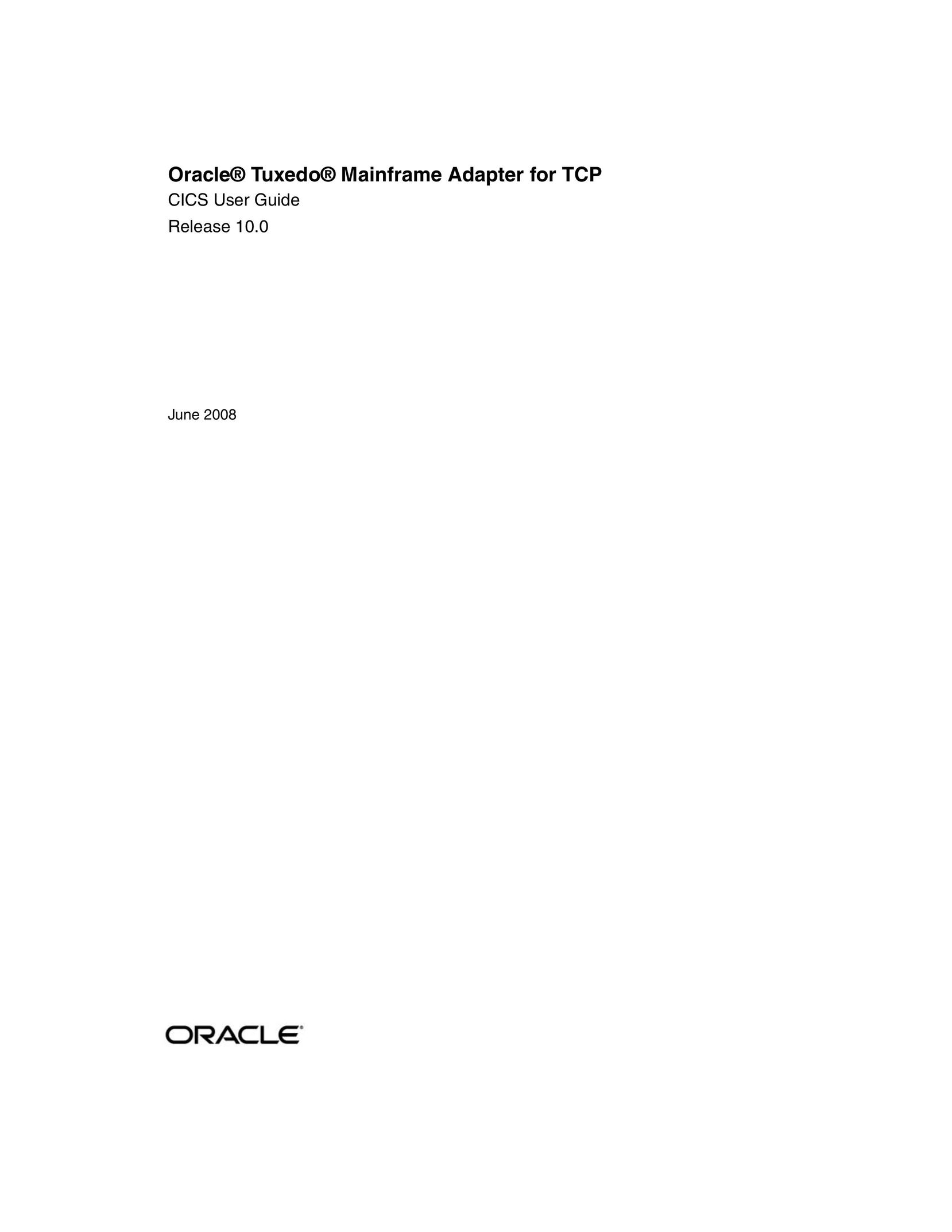 Oracle Audio Technologies Oracle Tuxedo Network Router User Manual