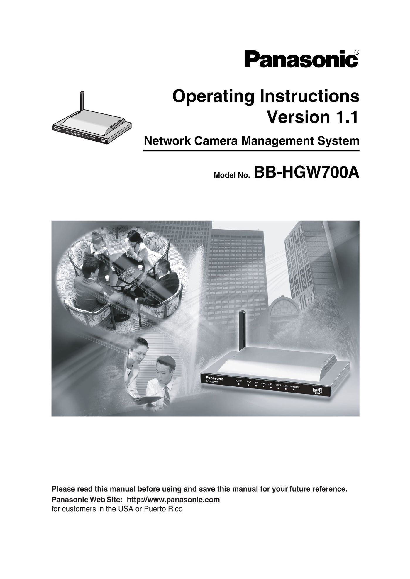 Panasonic BB-HGW700A Network Router User Manual
