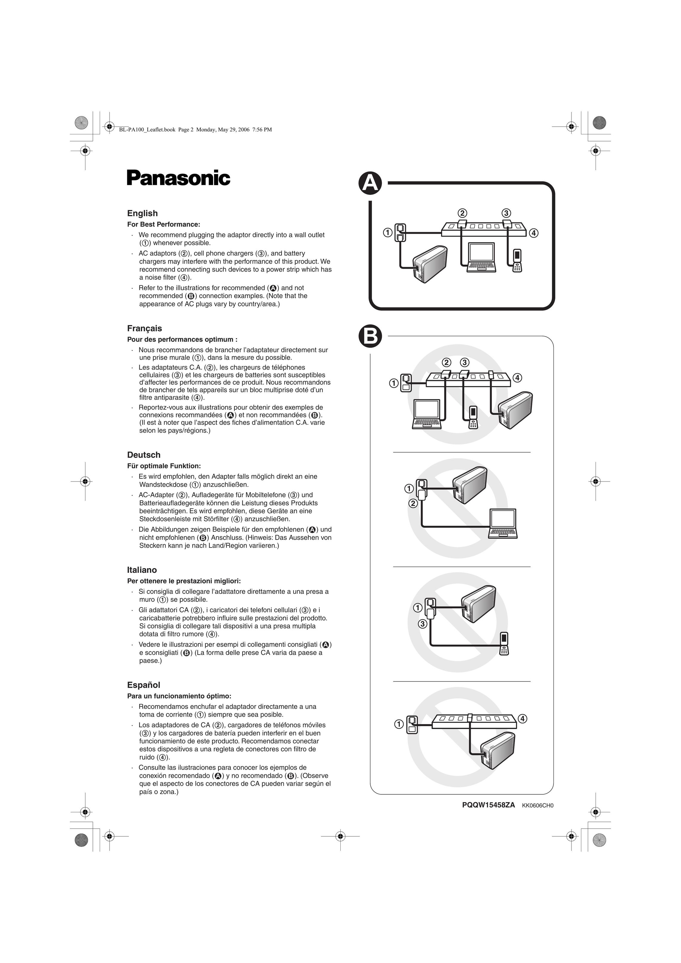 Panasonic BL-PA100KTCE Network Router User Manual