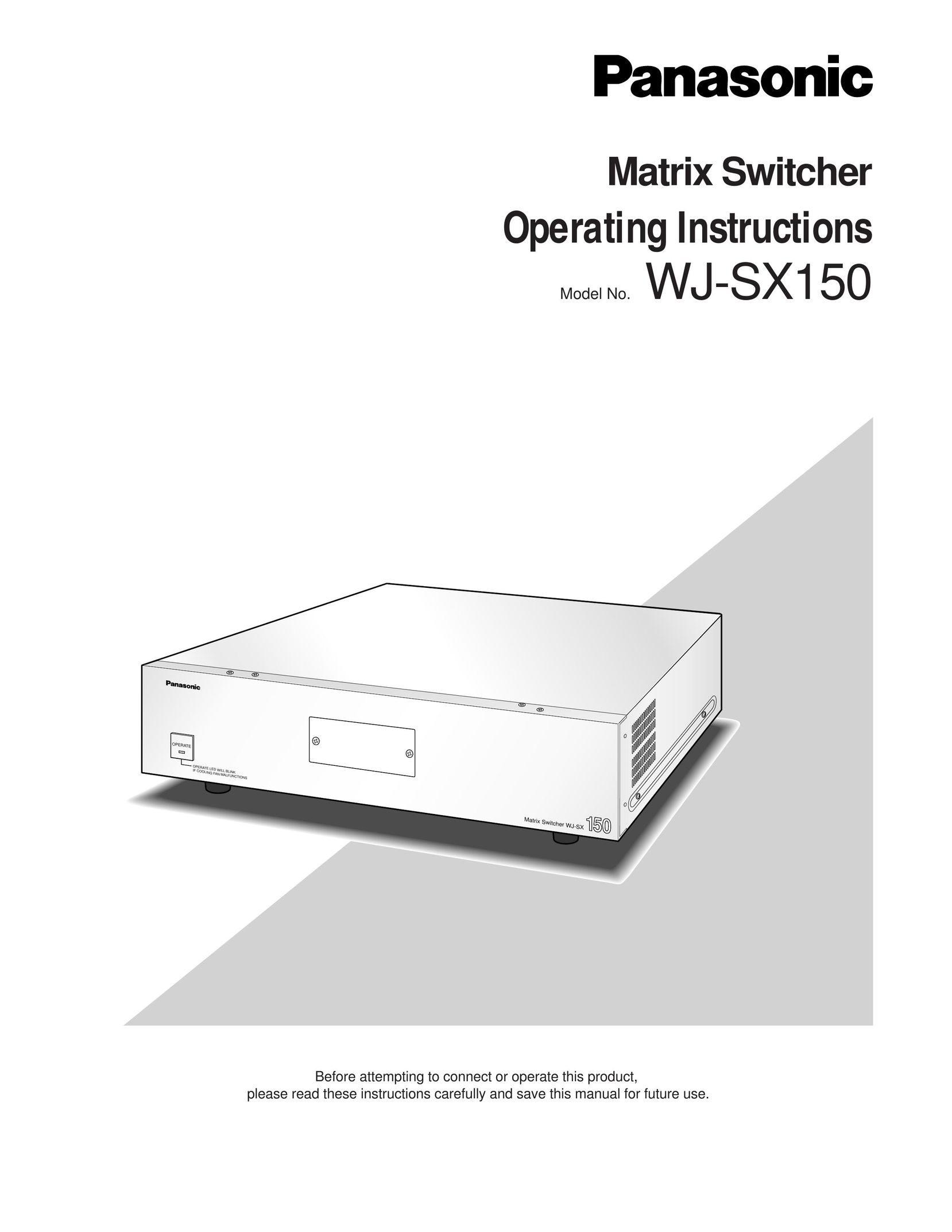 Panasonic WJ-SX 150 Network Router User Manual
