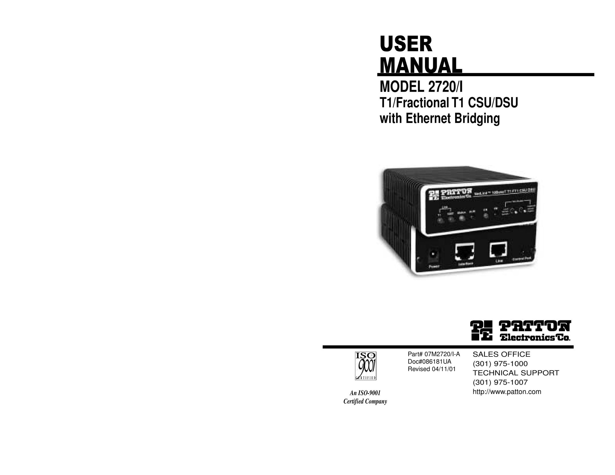 Patton electronic 2720 Network Router User Manual