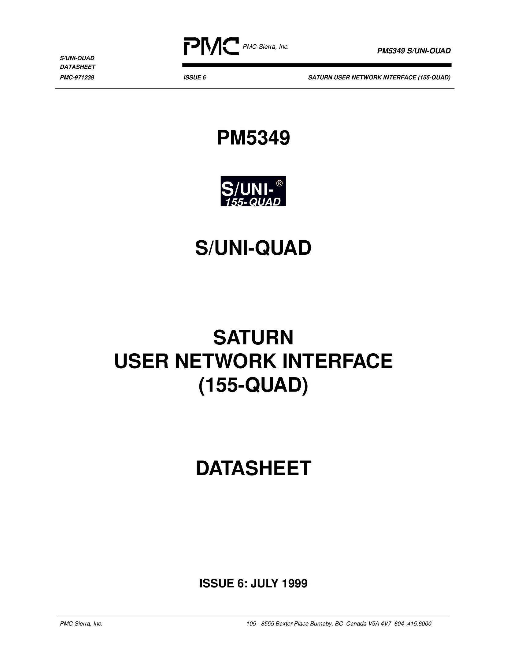 PMC-Sierra PM5349 Network Router User Manual