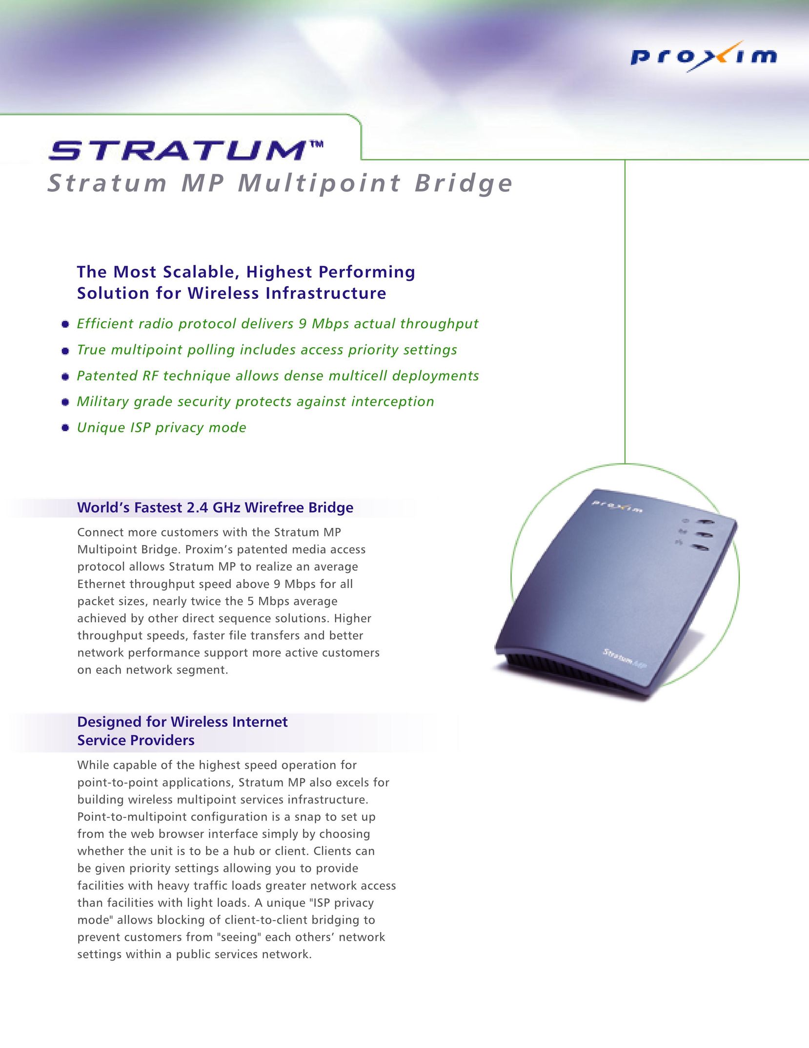 Proxim Stratum Network Router User Manual