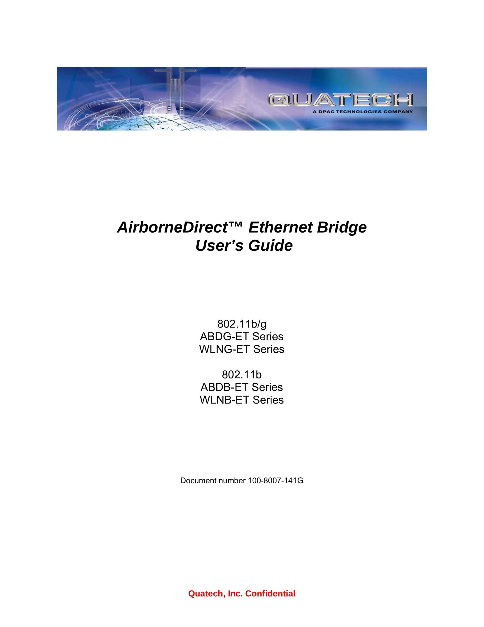 Quatech T802.11b/g Network Router User Manual