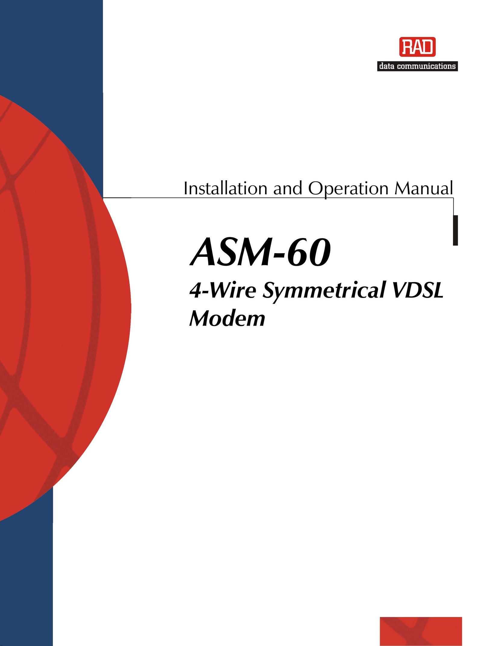 RAD Data comm ASM-60 Network Router User Manual