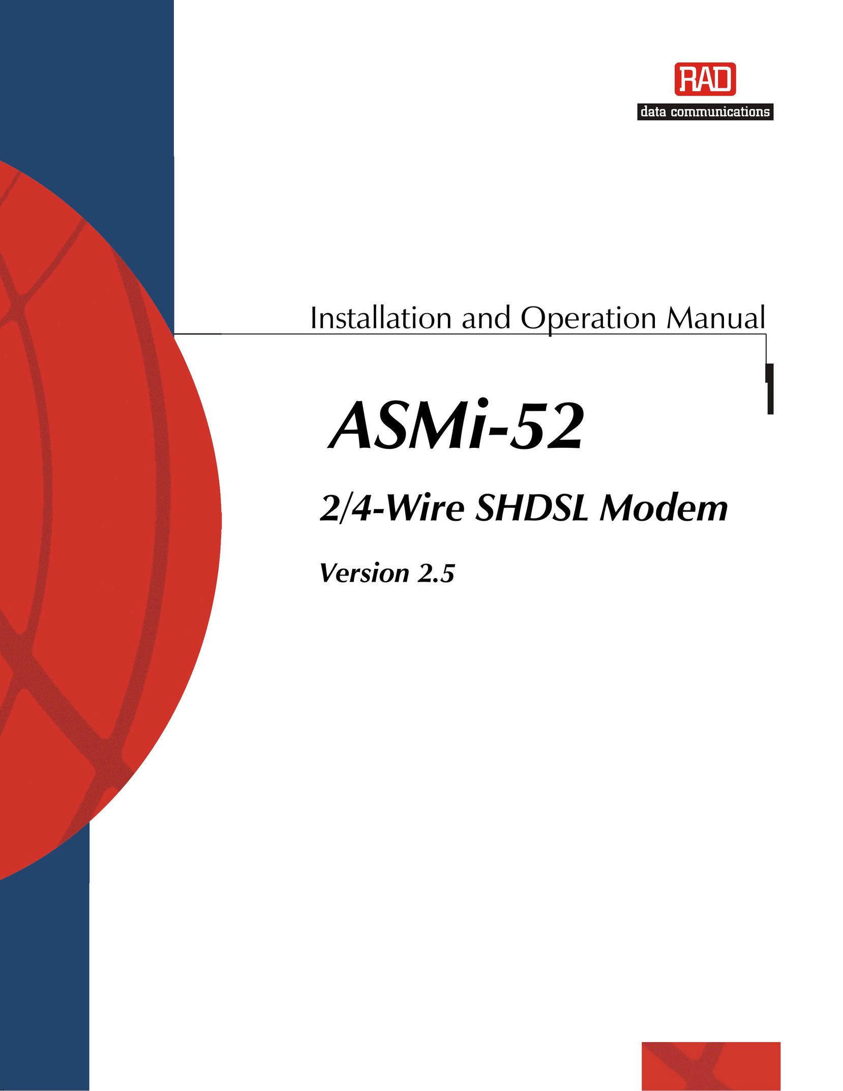 RAD Data comm ASMi-52 Network Router User Manual