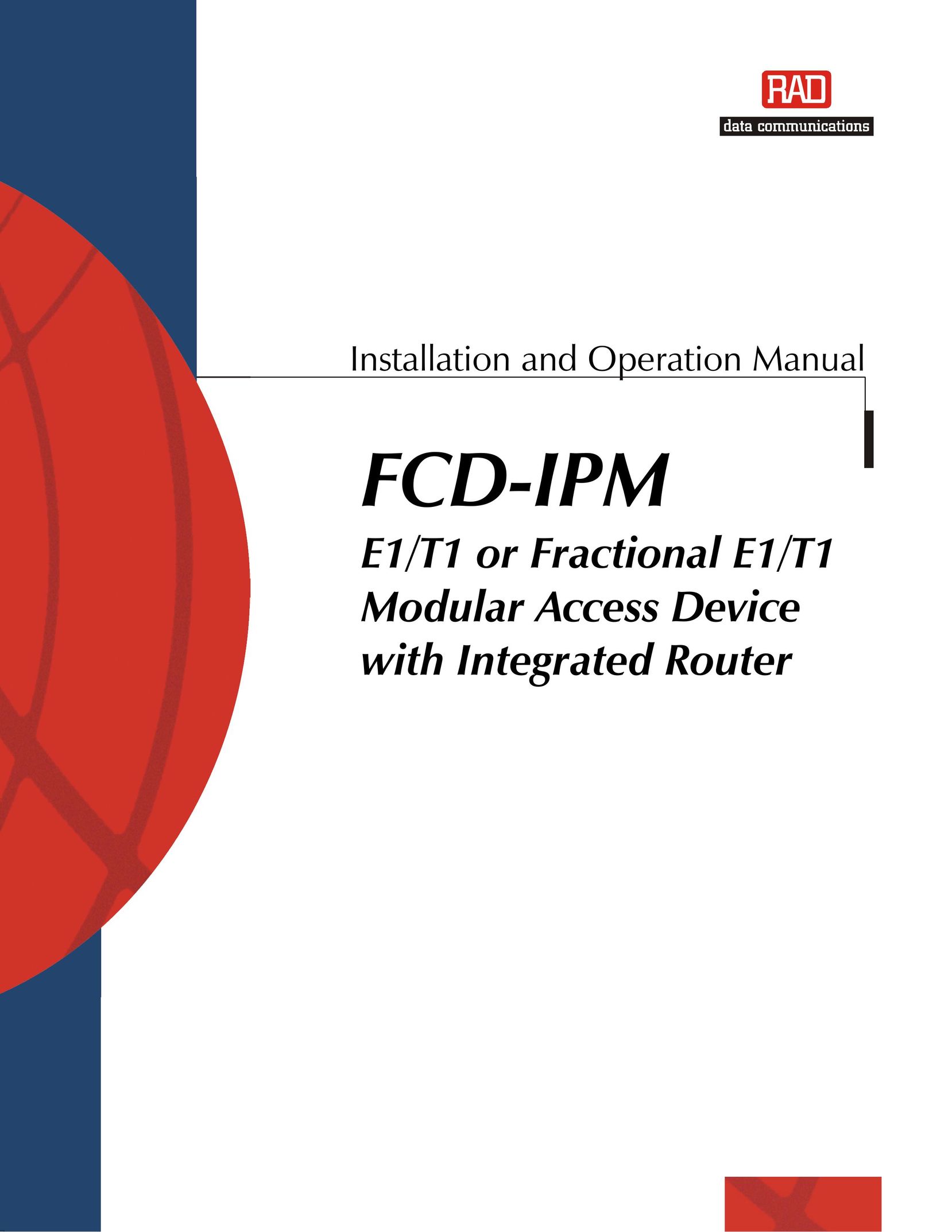 RAD Data comm Modular Access Device with Integrated Router Network Router User Manual