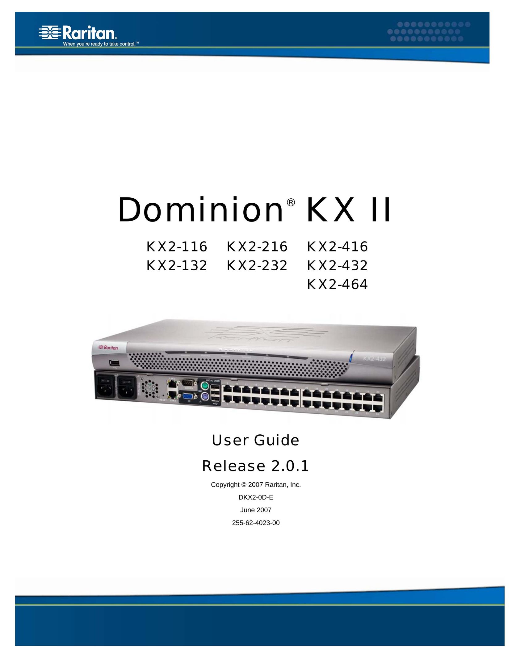 Raritan Computer KX2-116 Network Router User Manual