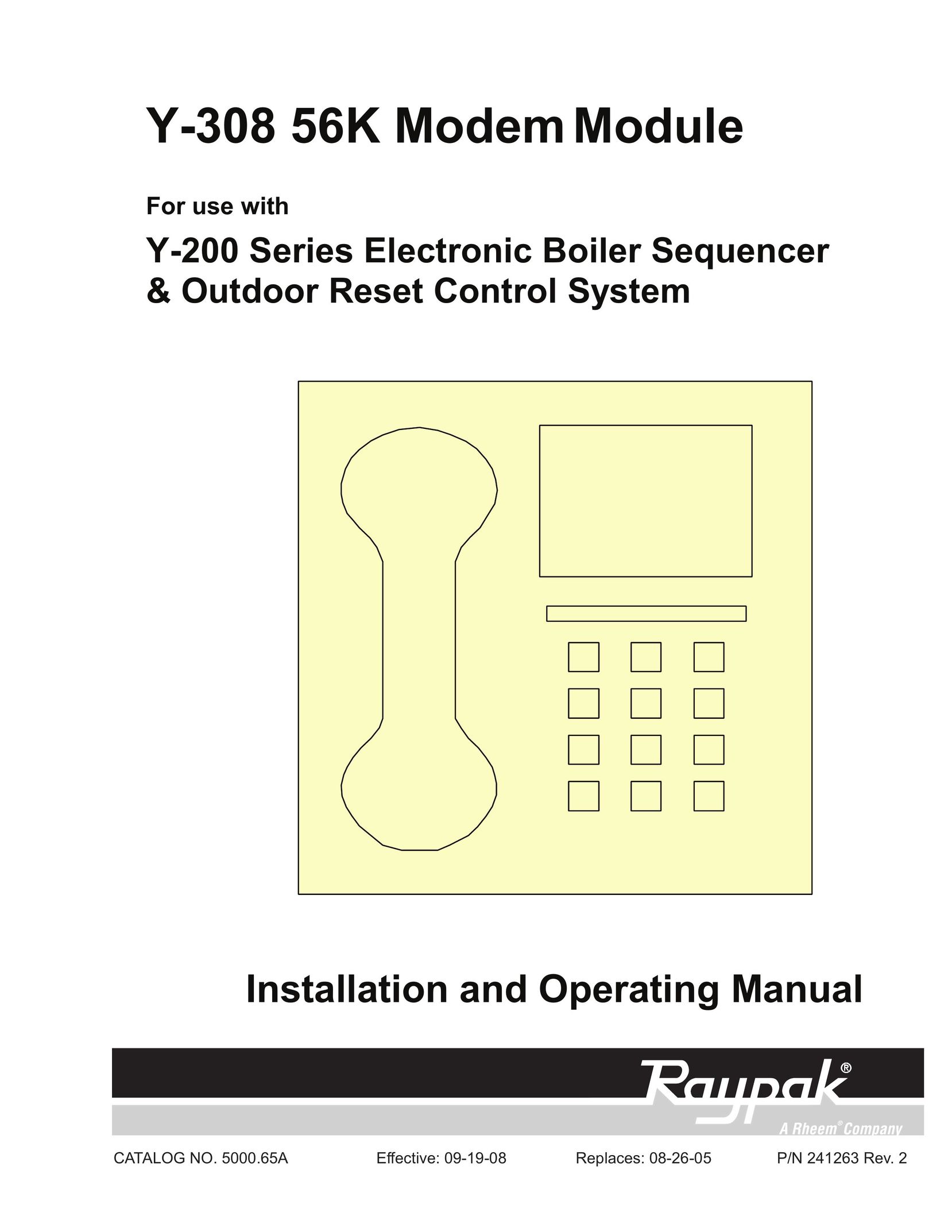 Raypak Y-308 Network Router User Manual