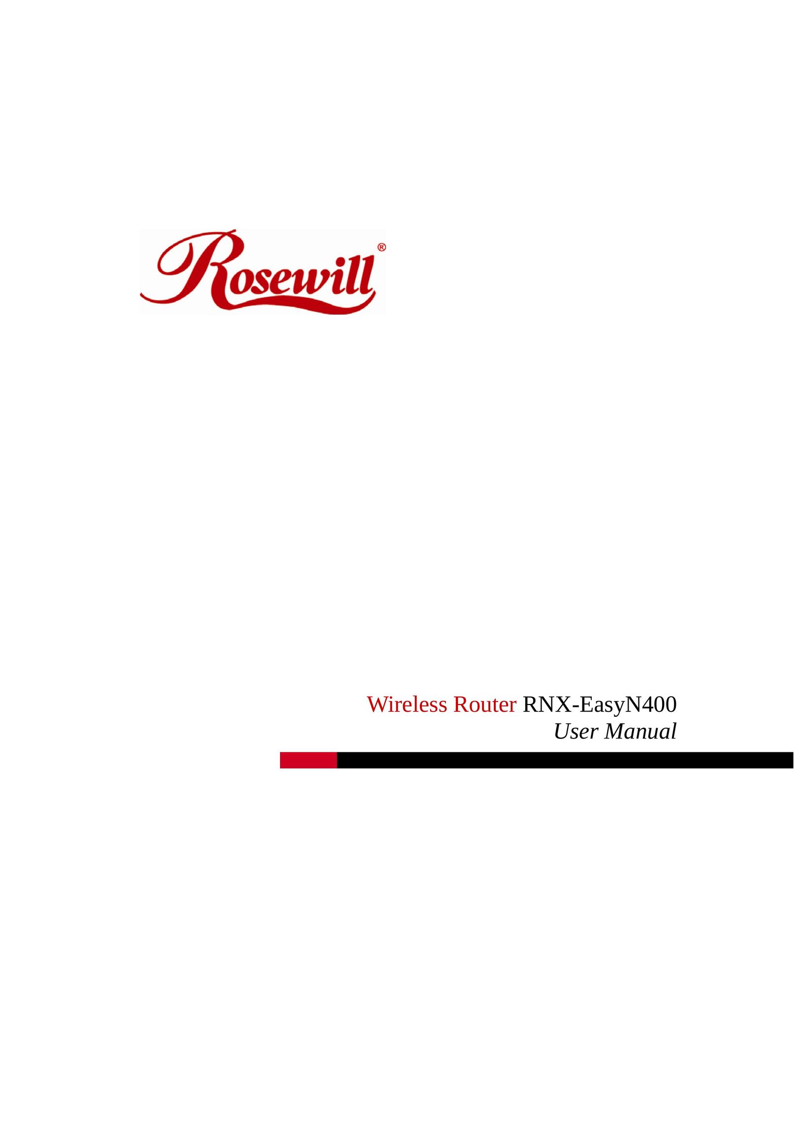 Rosewill EASYN400 Network Router User Manual