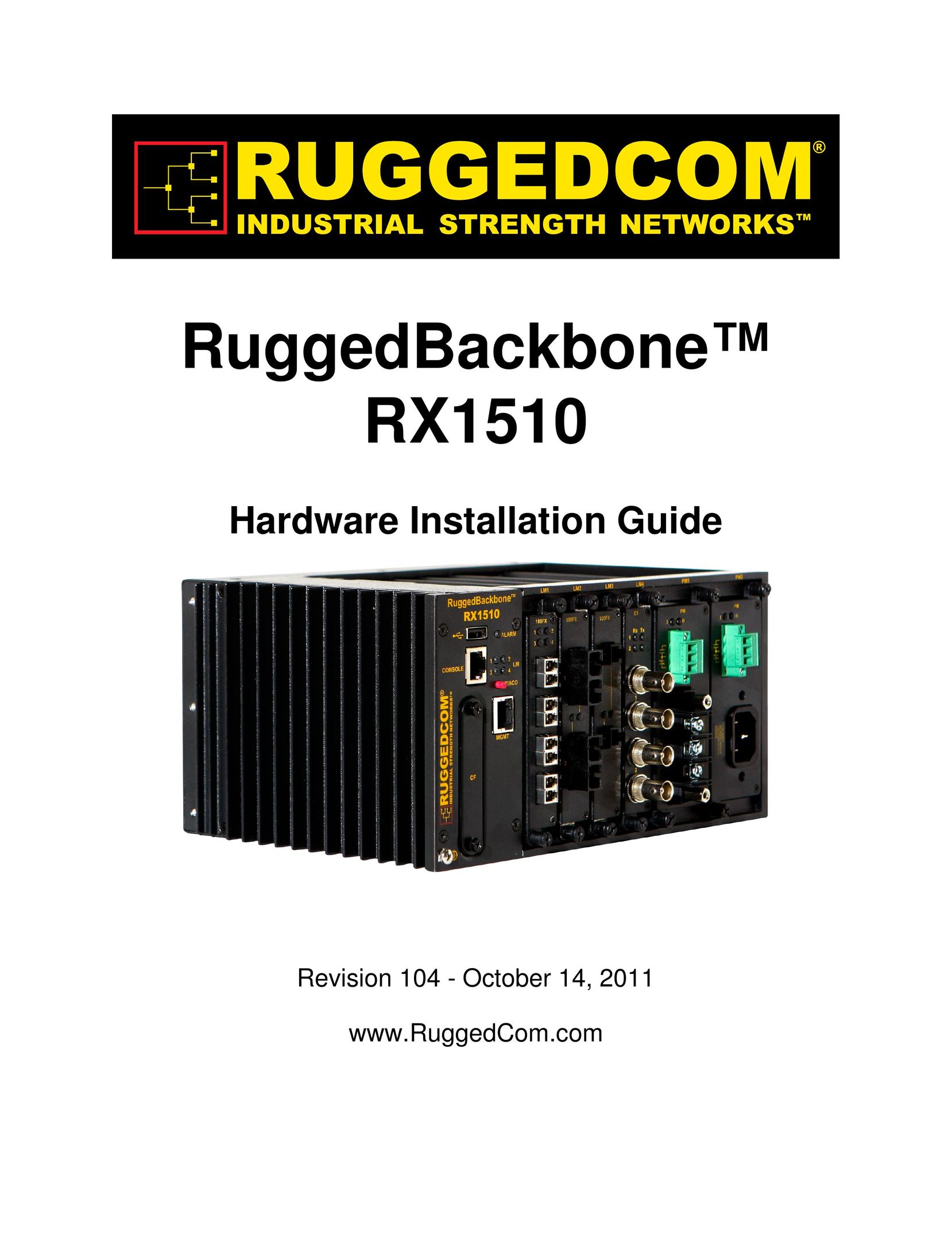 RuggedCom RX1510 Network Router User Manual