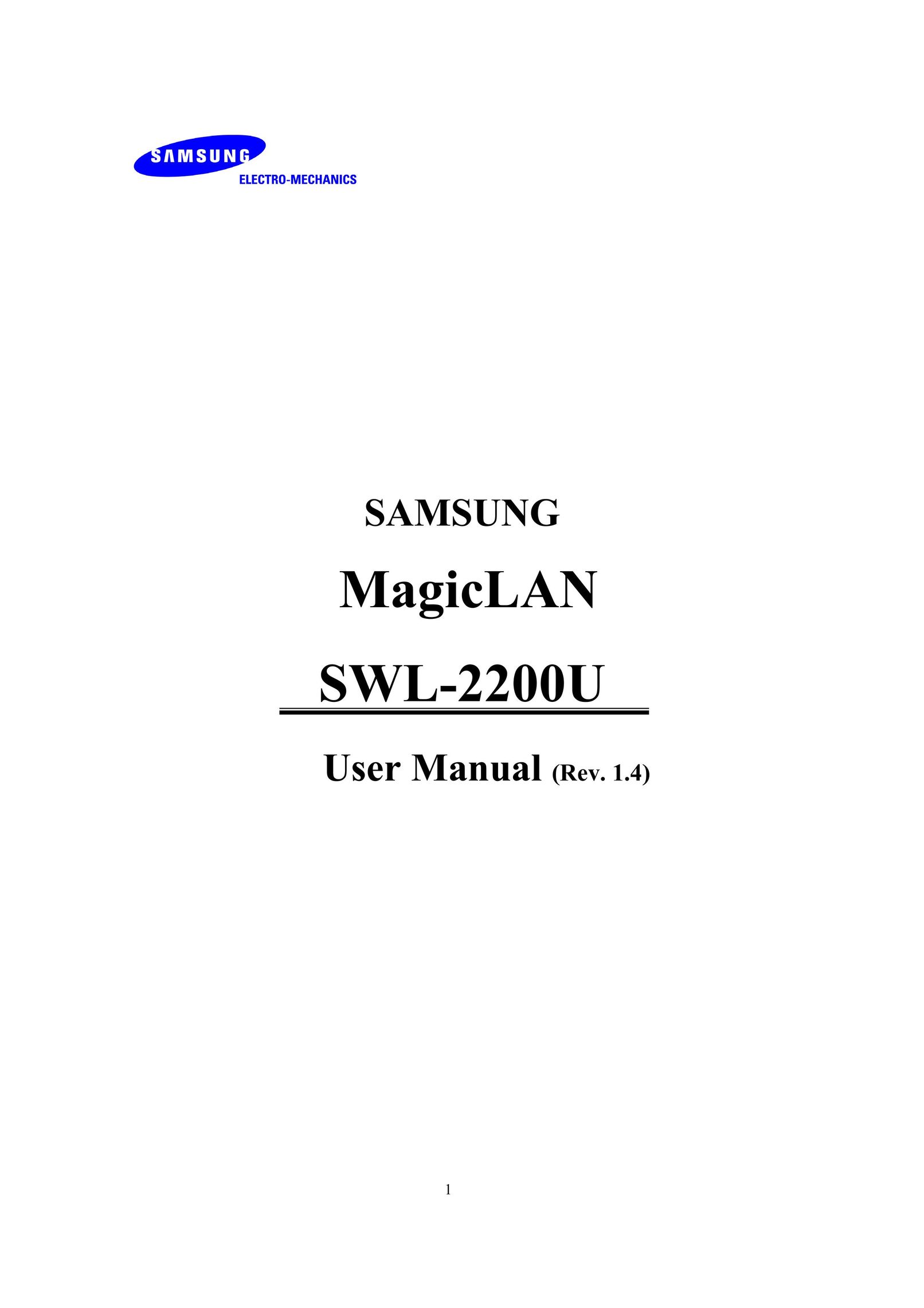 Samsung SWL-2200U Network Router User Manual