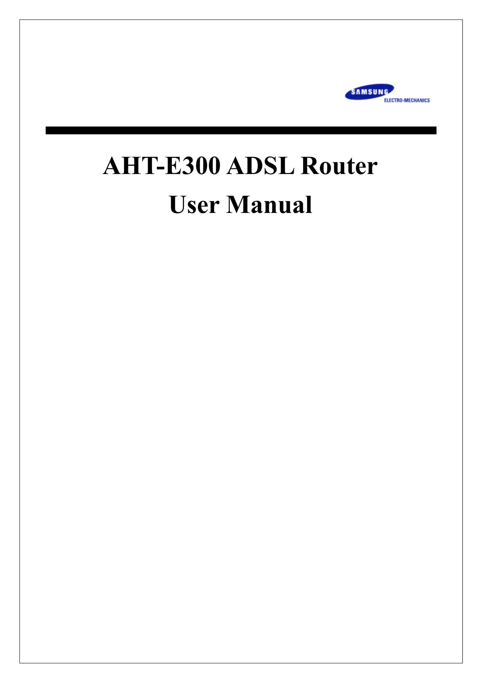 Sharp AHT-E300 Network Router User Manual