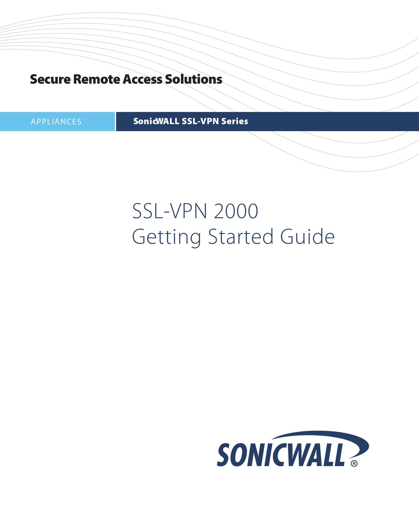 SonicWALL SSL-VPN 2000 Network Router User Manual