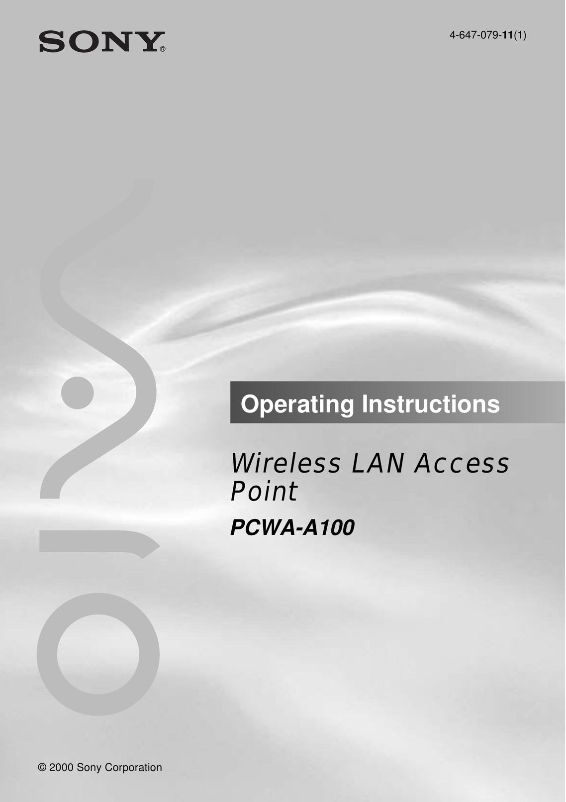 Sony PCWA-A100 Network Router User Manual