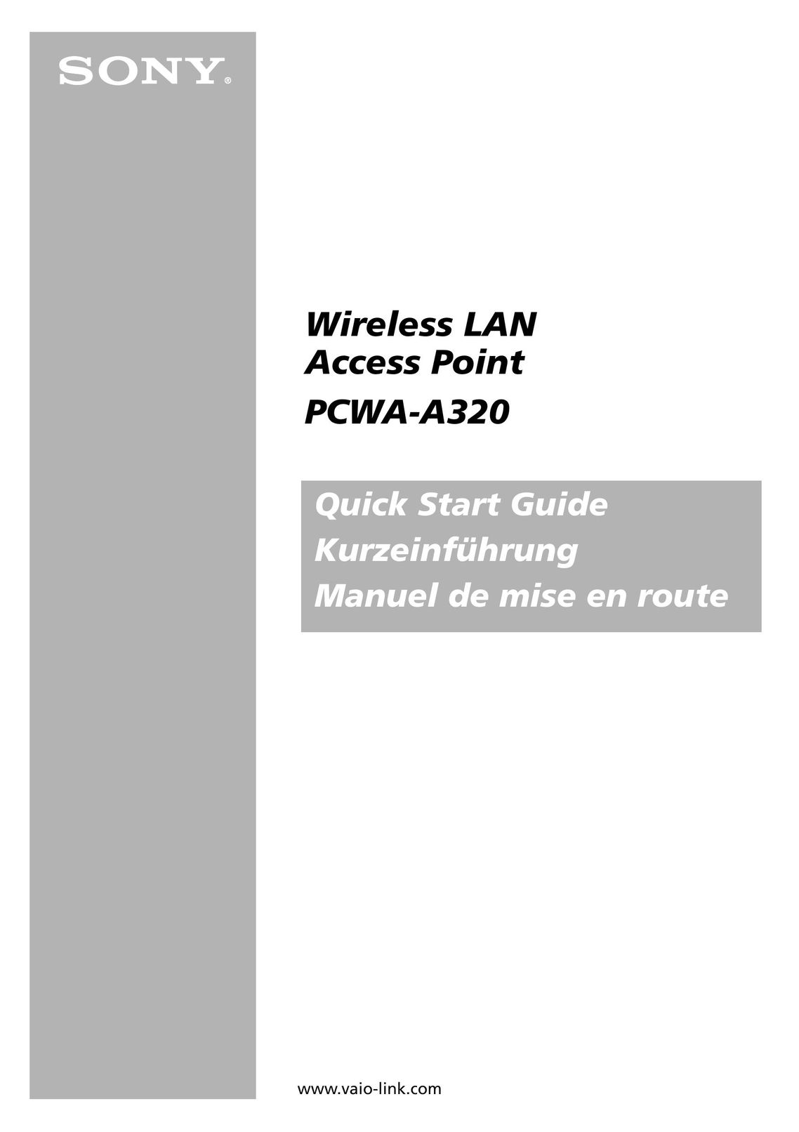 Sony PCWA-A320 Network Router User Manual