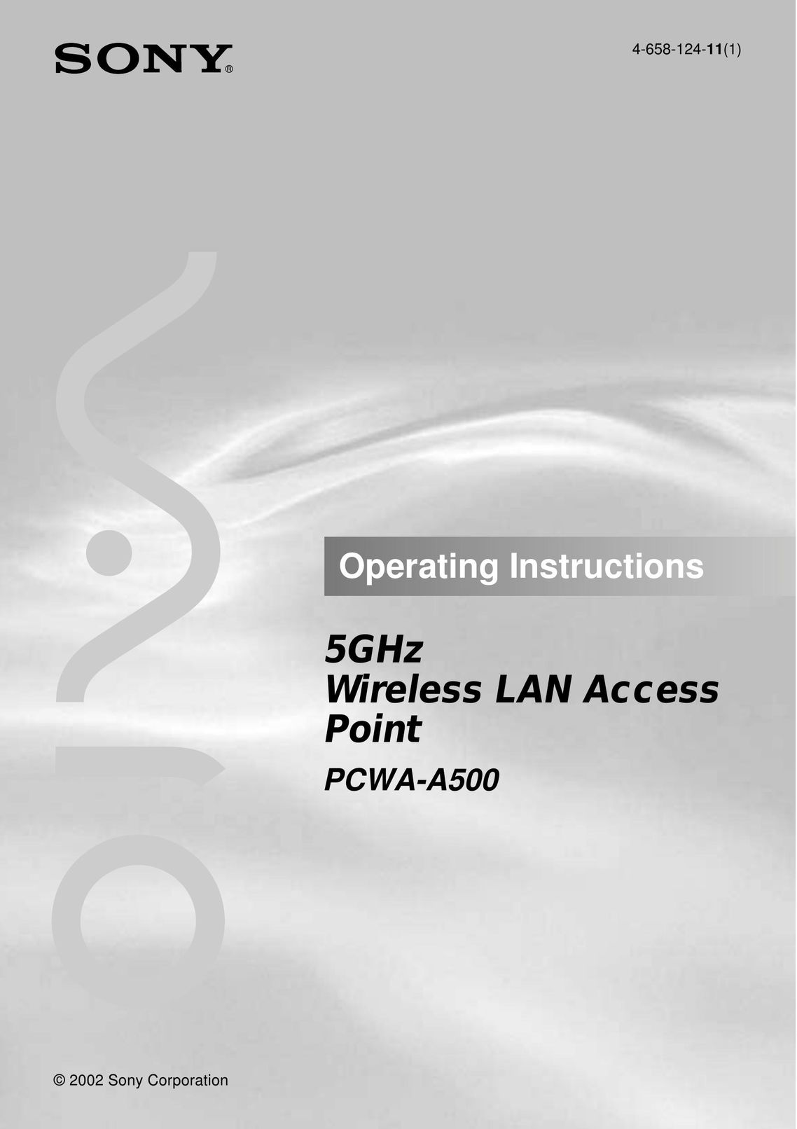 Sony PCWA-A500 Network Router User Manual