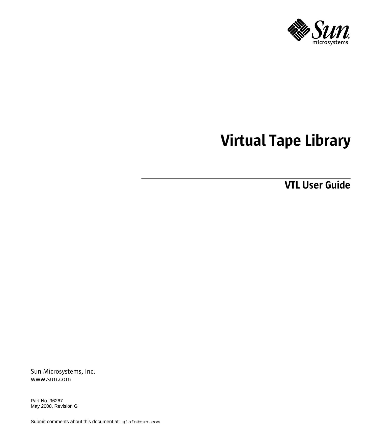 Sun Microsystems Virtual Tape Library Network Router User Manual