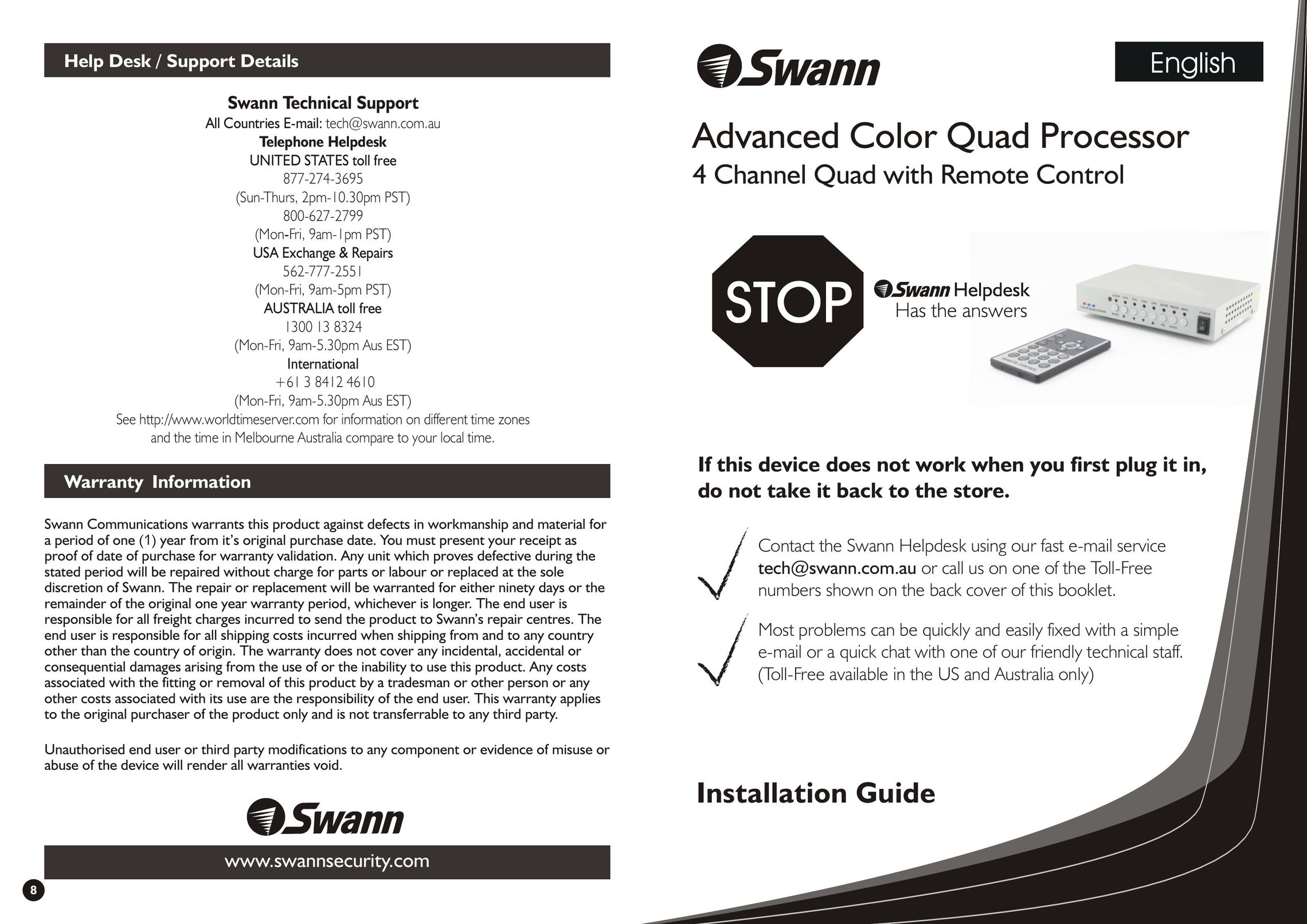 Swann Advanced Quad Processor Network Router User Manual