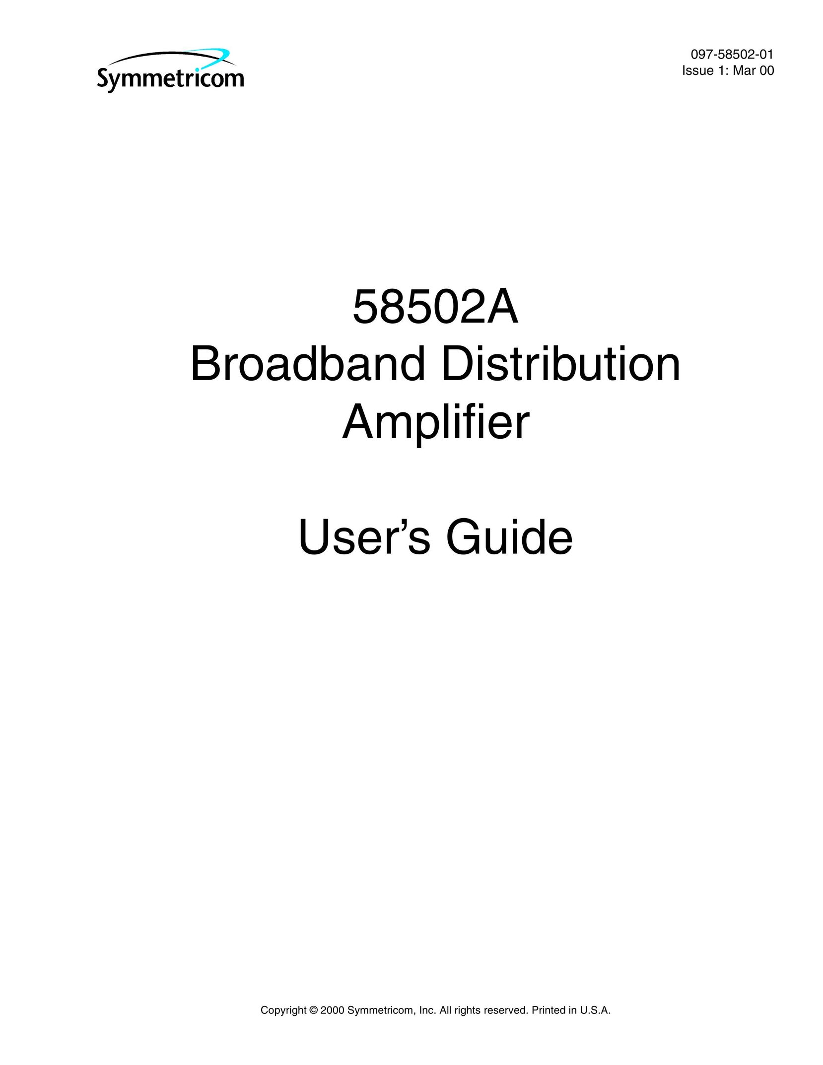 Symmetricom 58502A Network Router User Manual