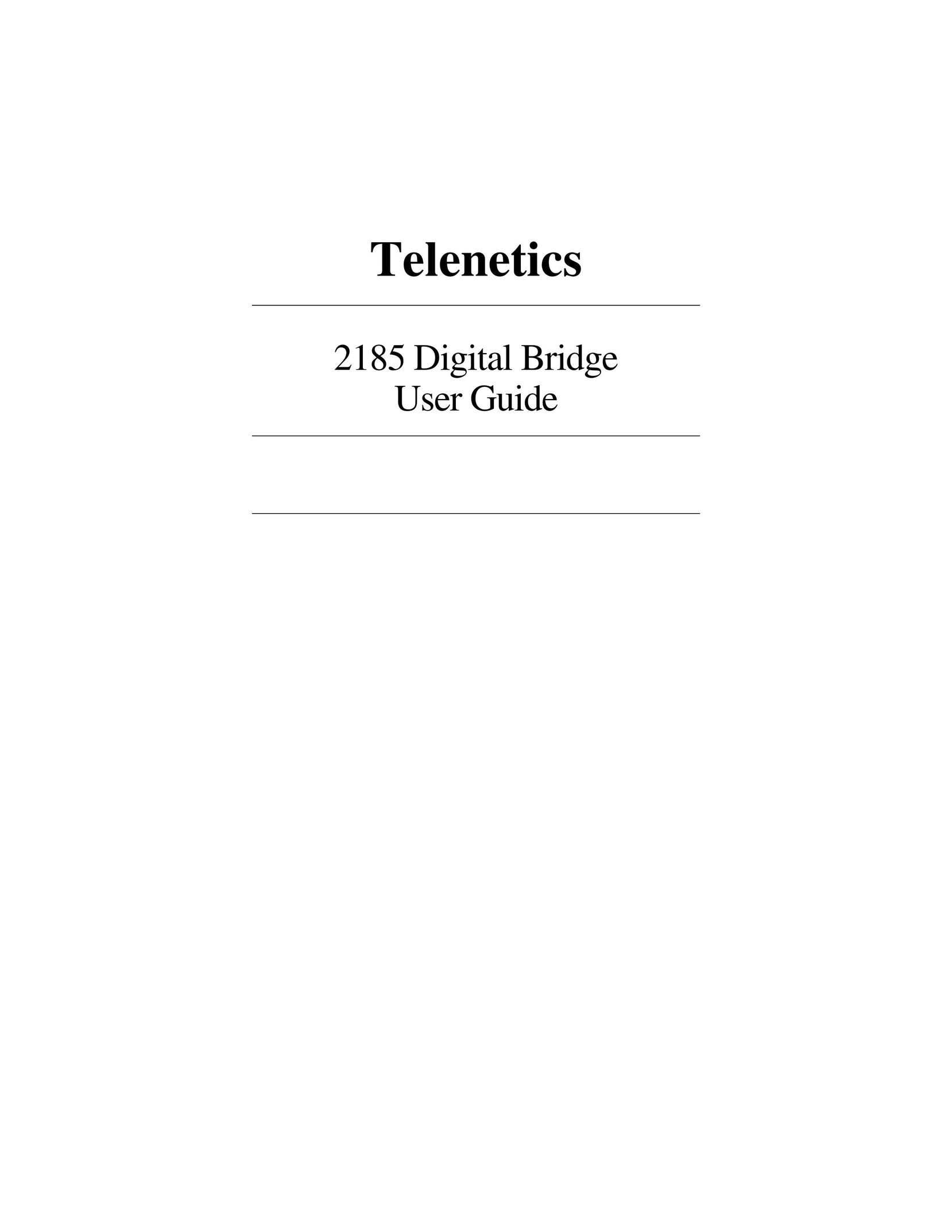Telenetics 2185 Network Router User Manual