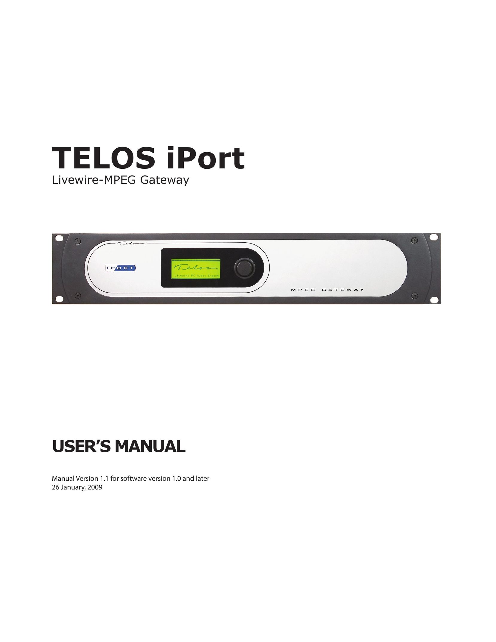 Telos iPort Network Router User Manual