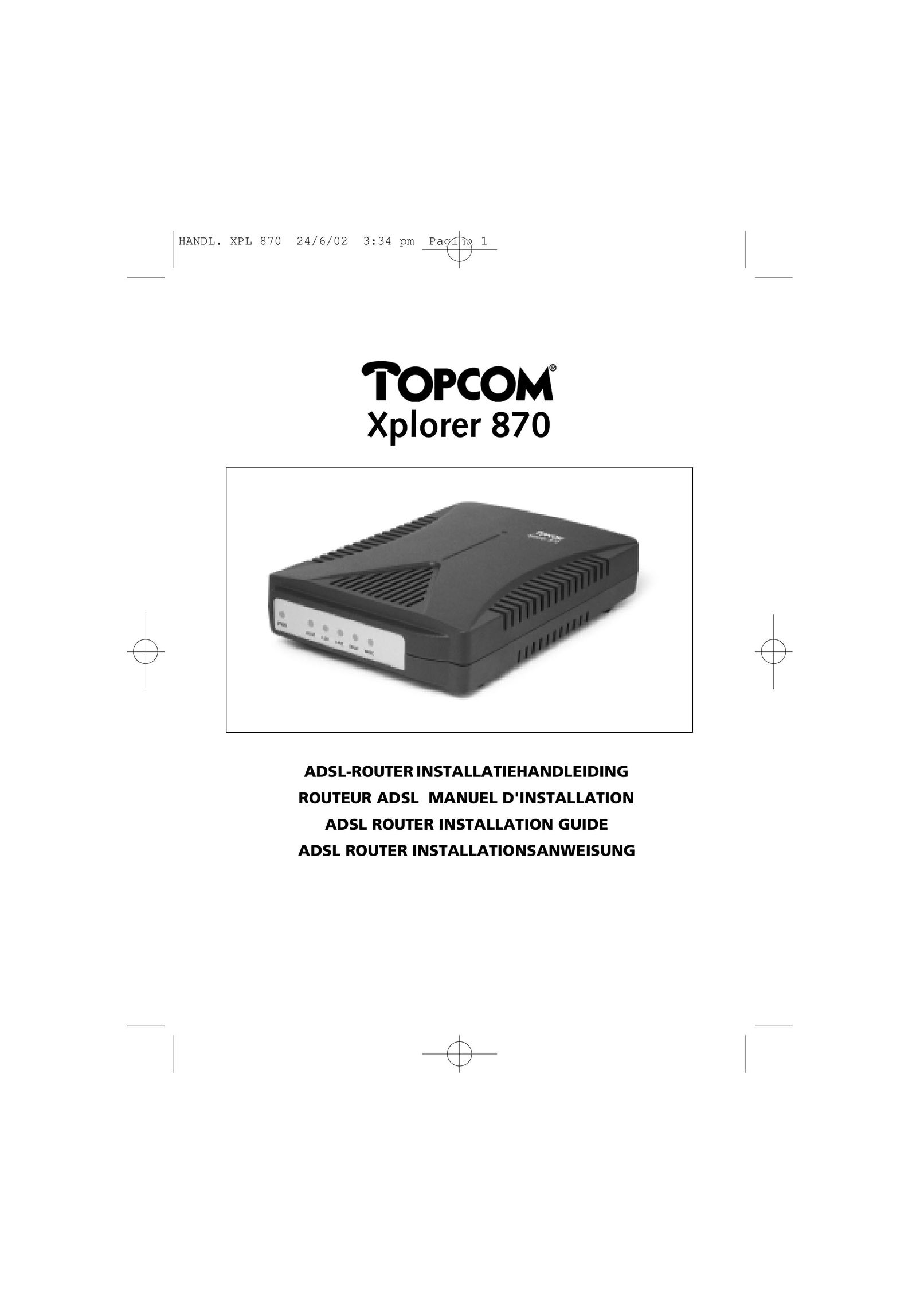 Topcom 870 Network Router User Manual