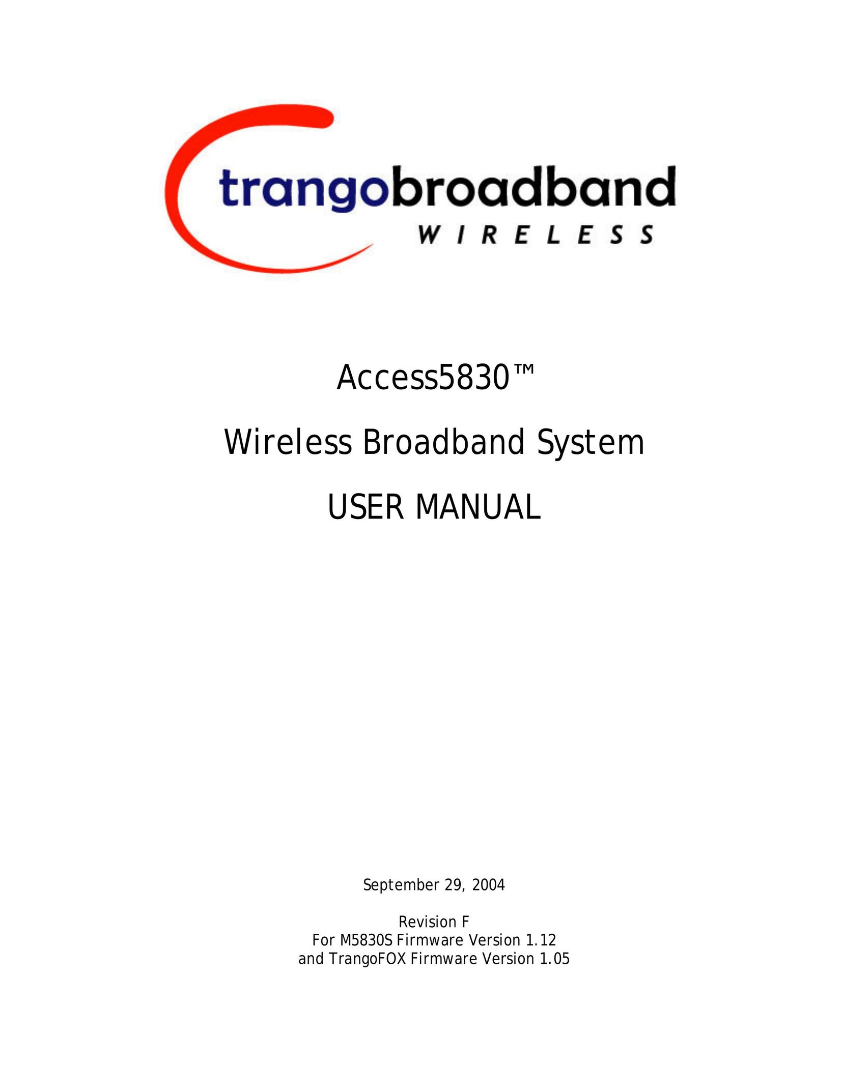 Trango Broadband Access5830 Network Router User Manual