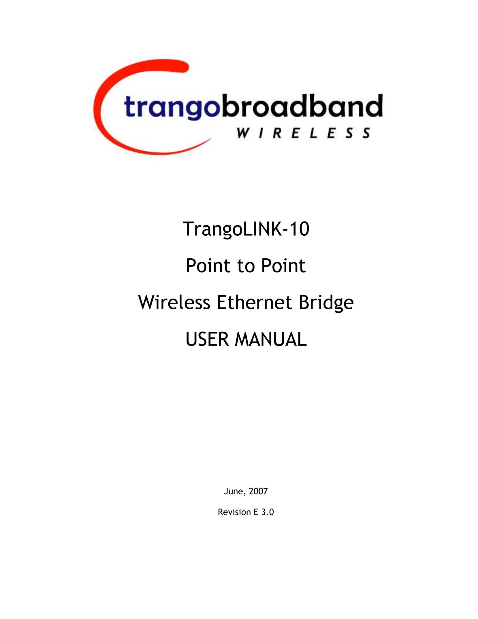 Trango Broadband TrangoLink-10 Network Router User Manual