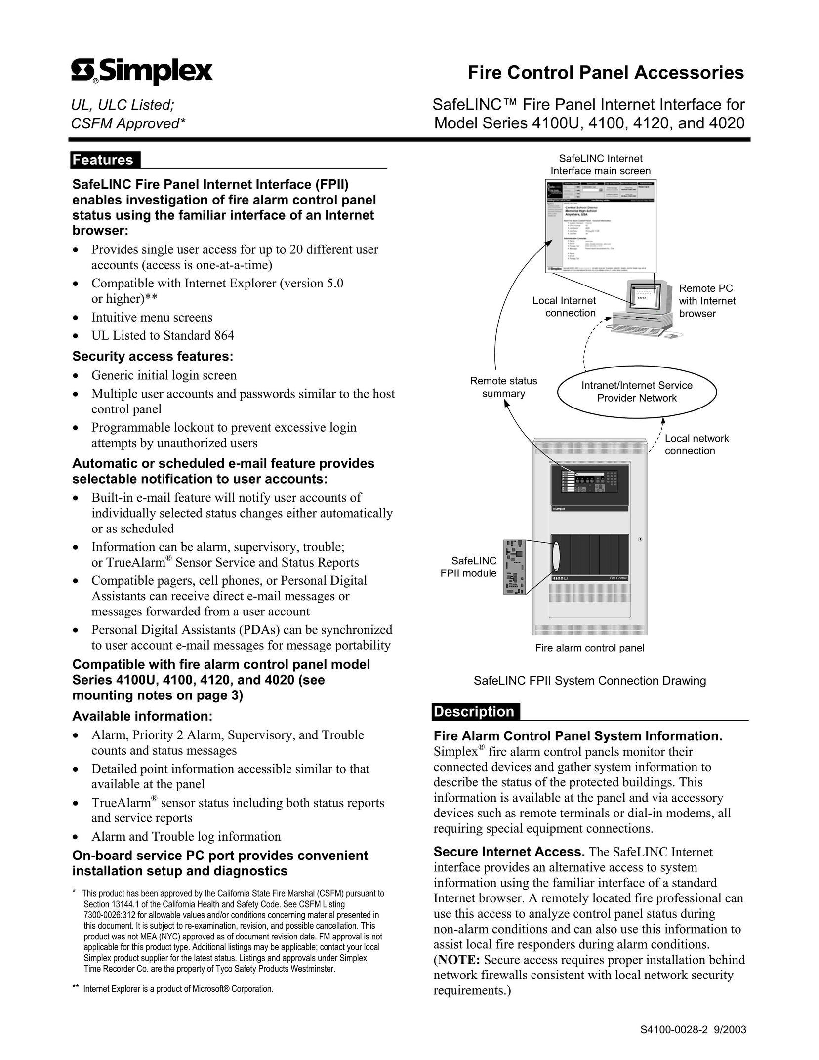 Tyco 4100U Network Router User Manual