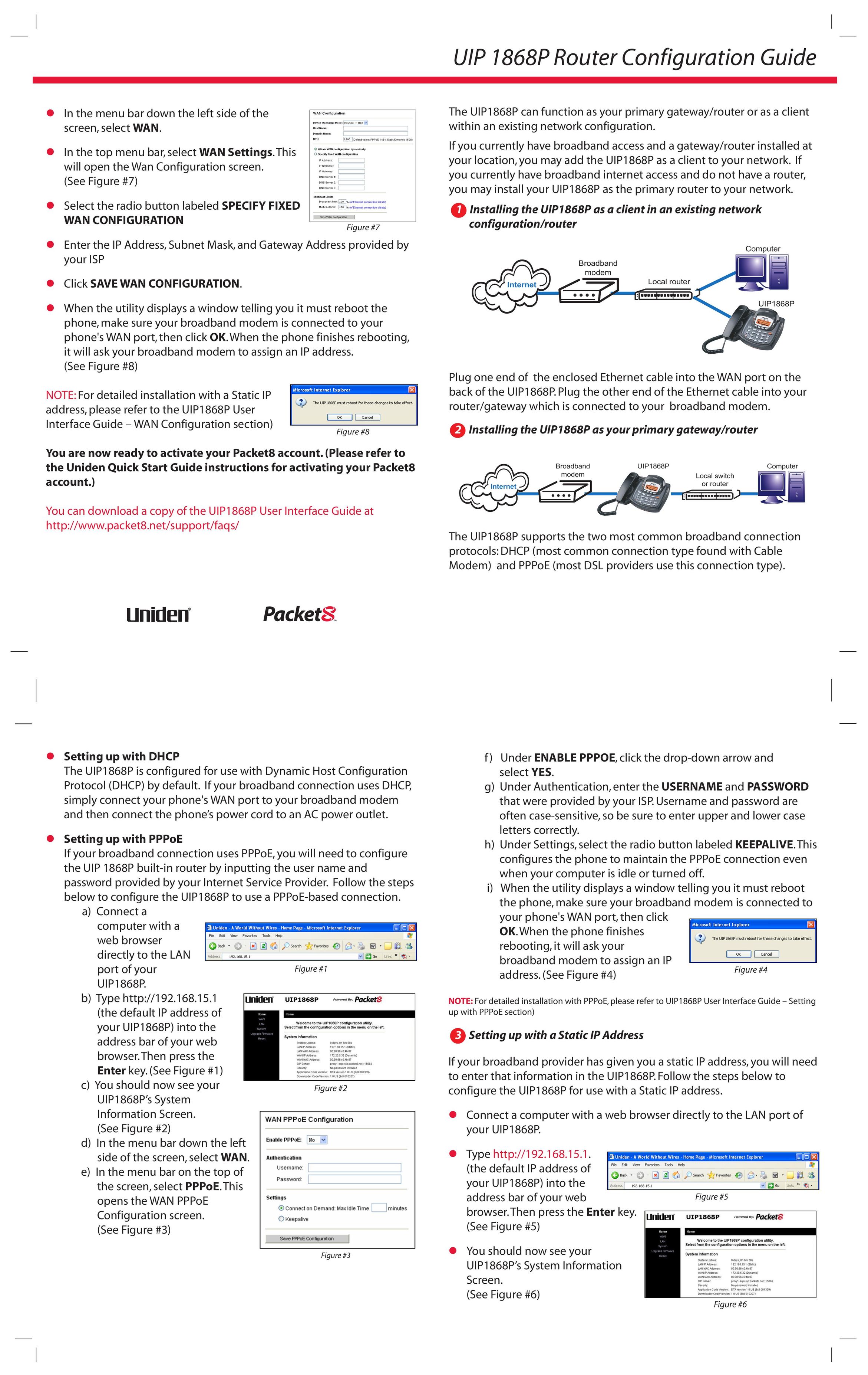 Uniden 1868P Network Router User Manual