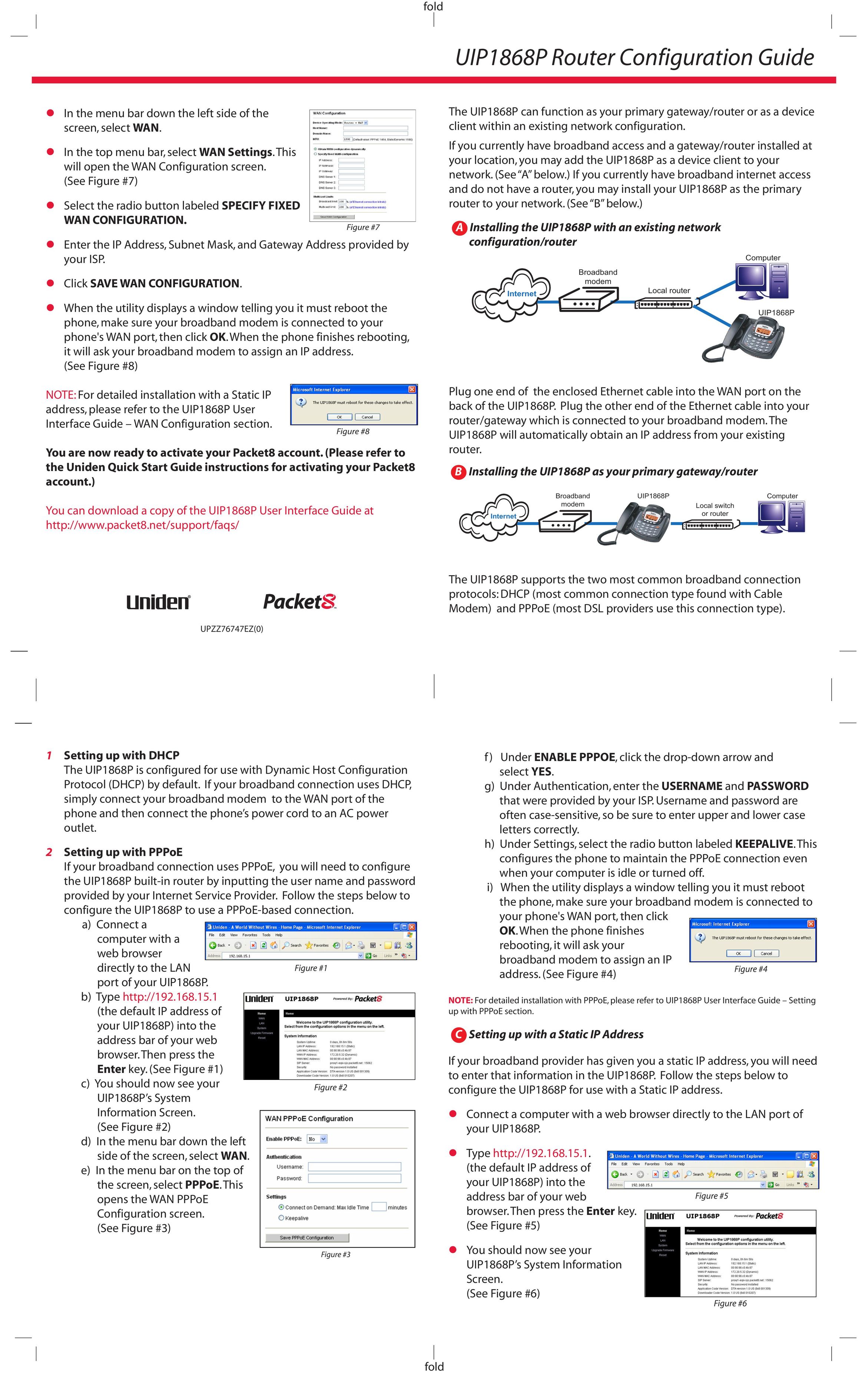 Uniden UIP1868P Network Router User Manual