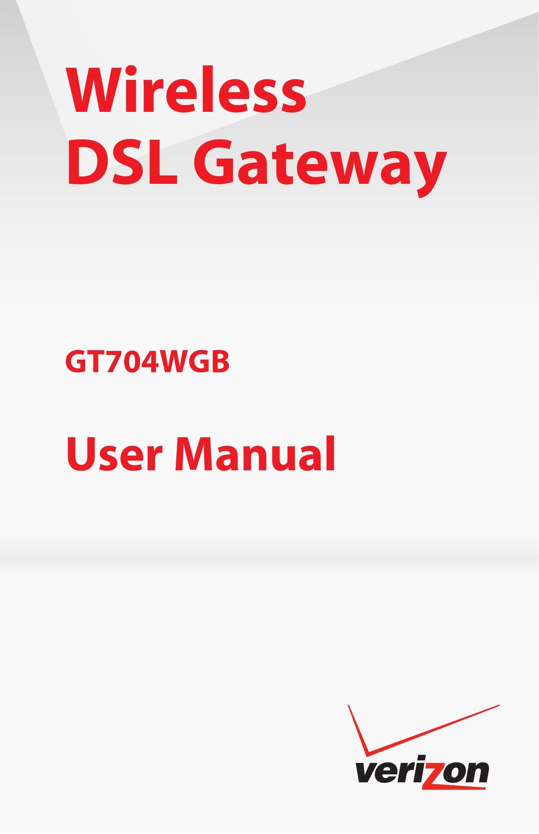 Verizon GS588AD306 Network Router User Manual