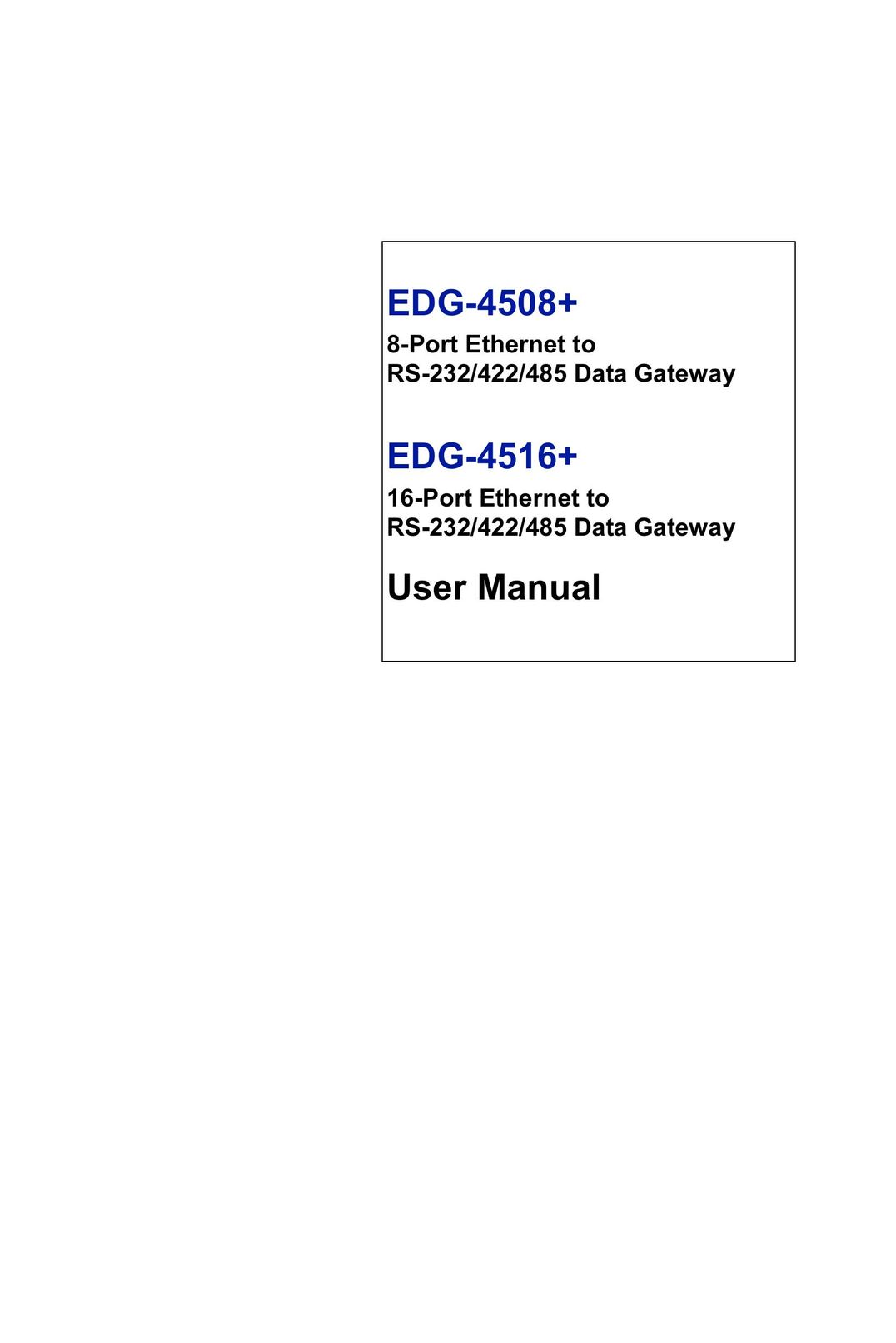 Vicks EDG-4508+ Network Router User Manual