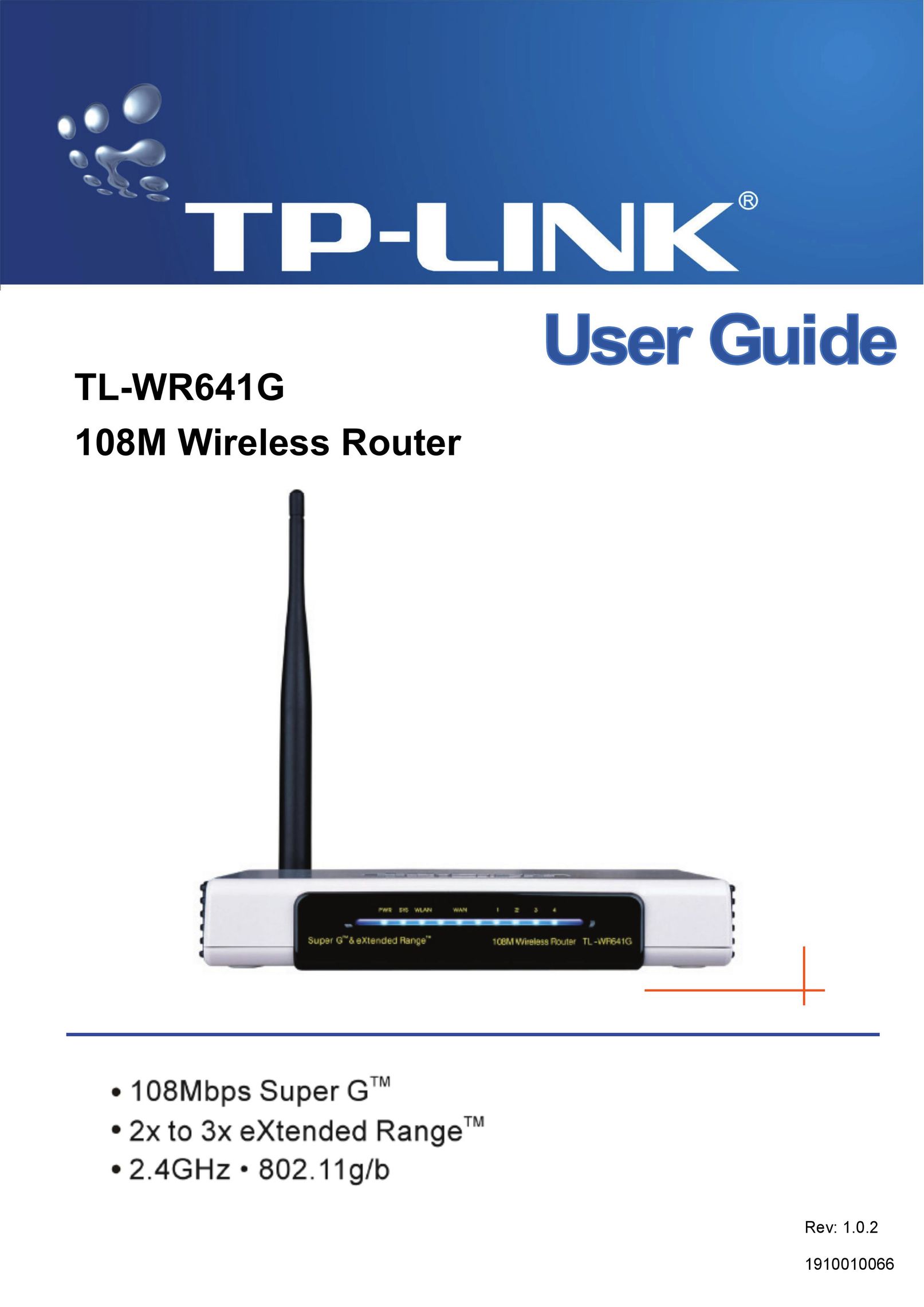 Vizio TL-WR641G Network Router User Manual
