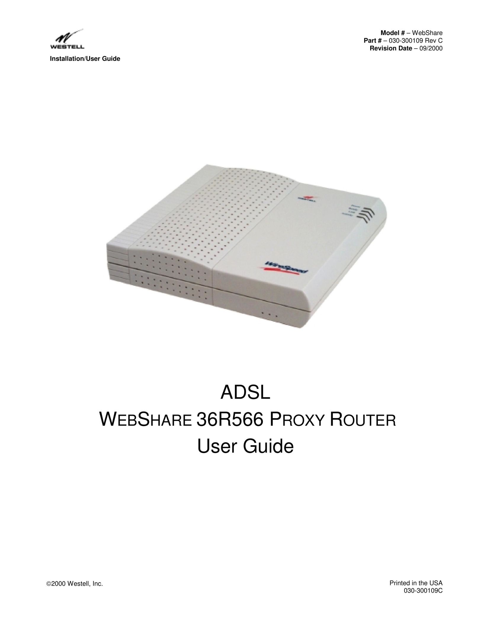 Westell Technologies 36R566 Network Router User Manual