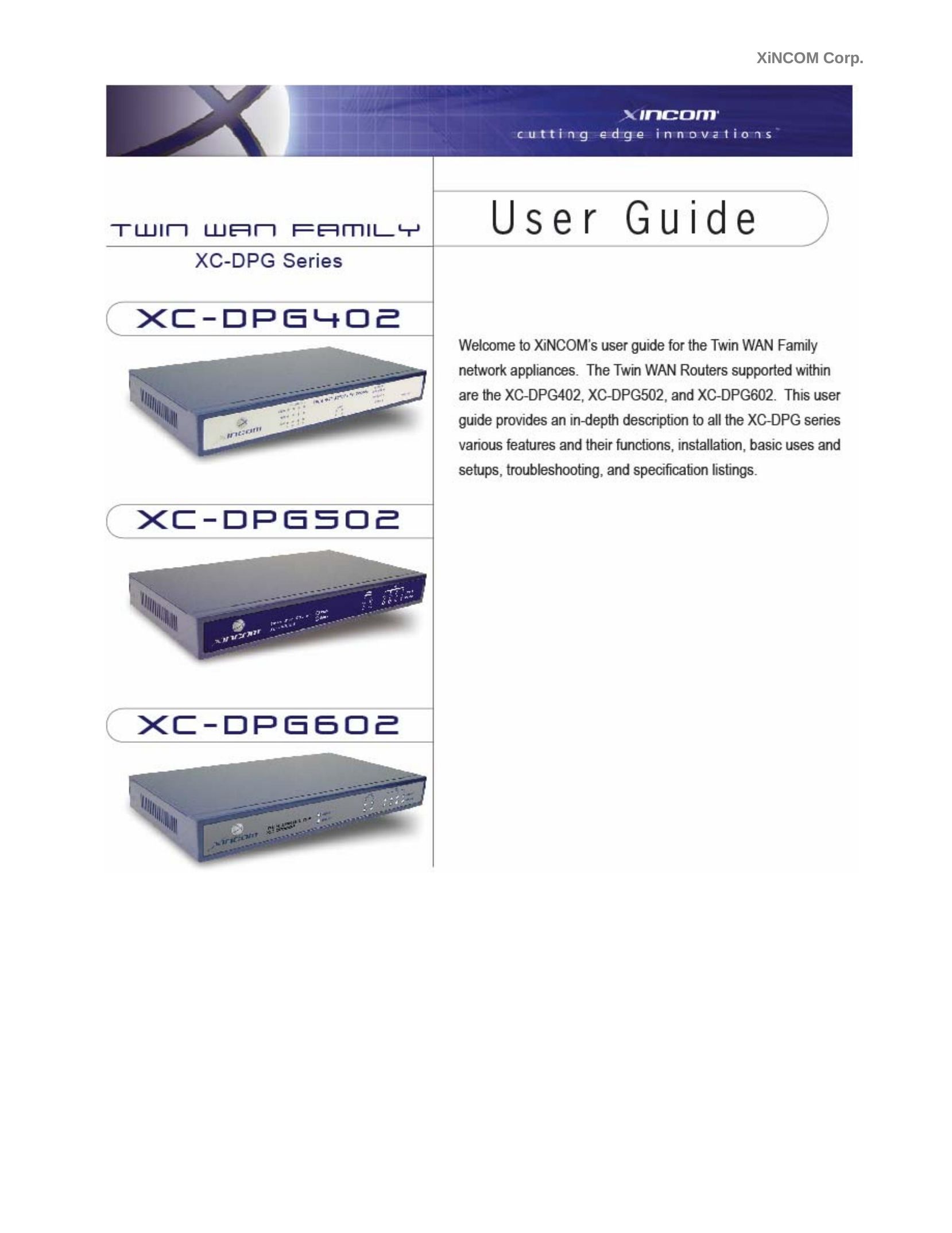 XiNCOM XC-DPG402 Network Router User Manual