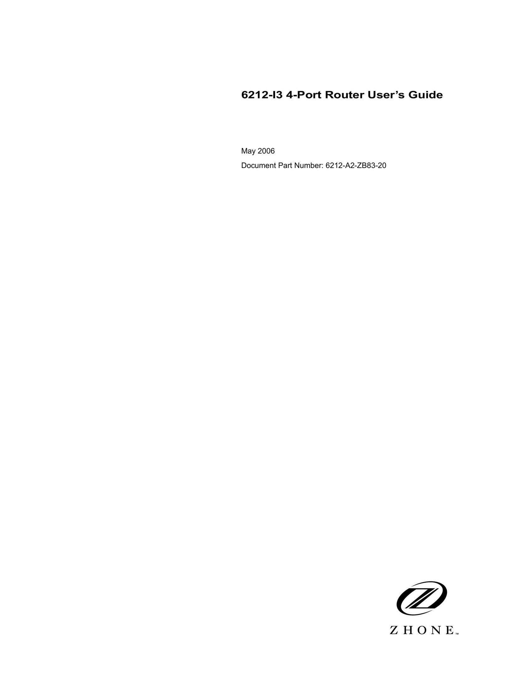 Zhone Technologies 6213 Network Router User Manual