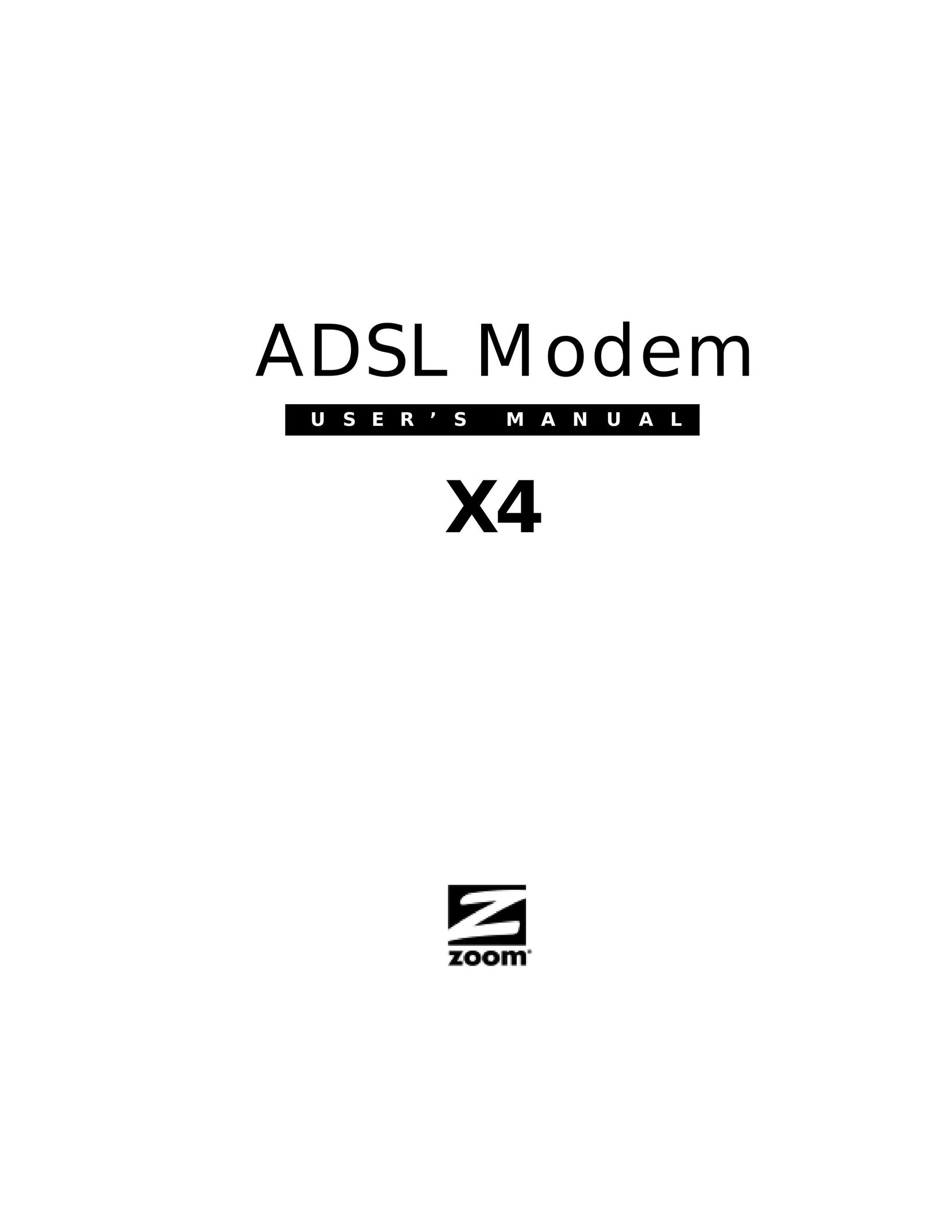 Zoom X4 Network Router User Manual