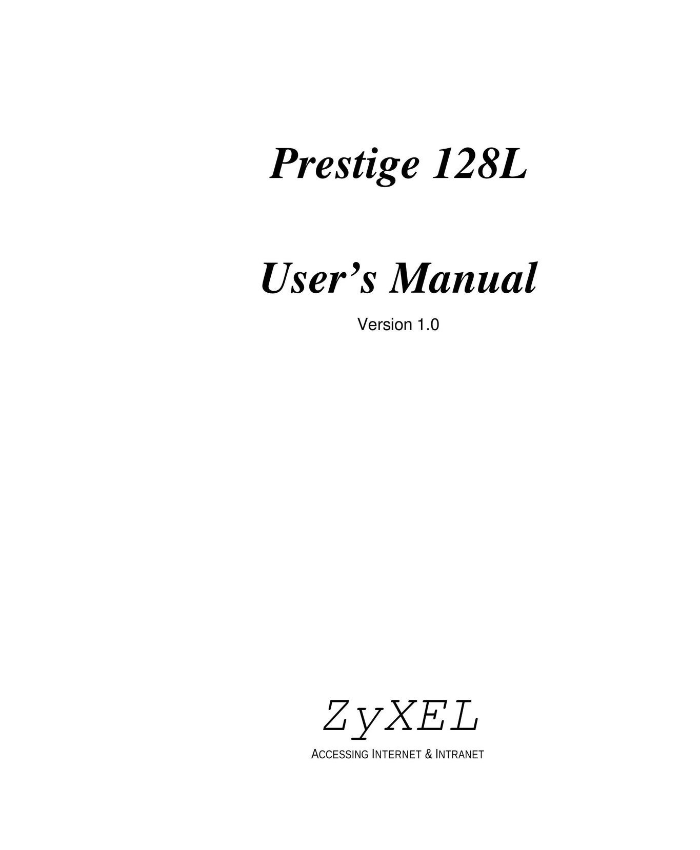 ZyXEL Communications 128L Network Router User Manual