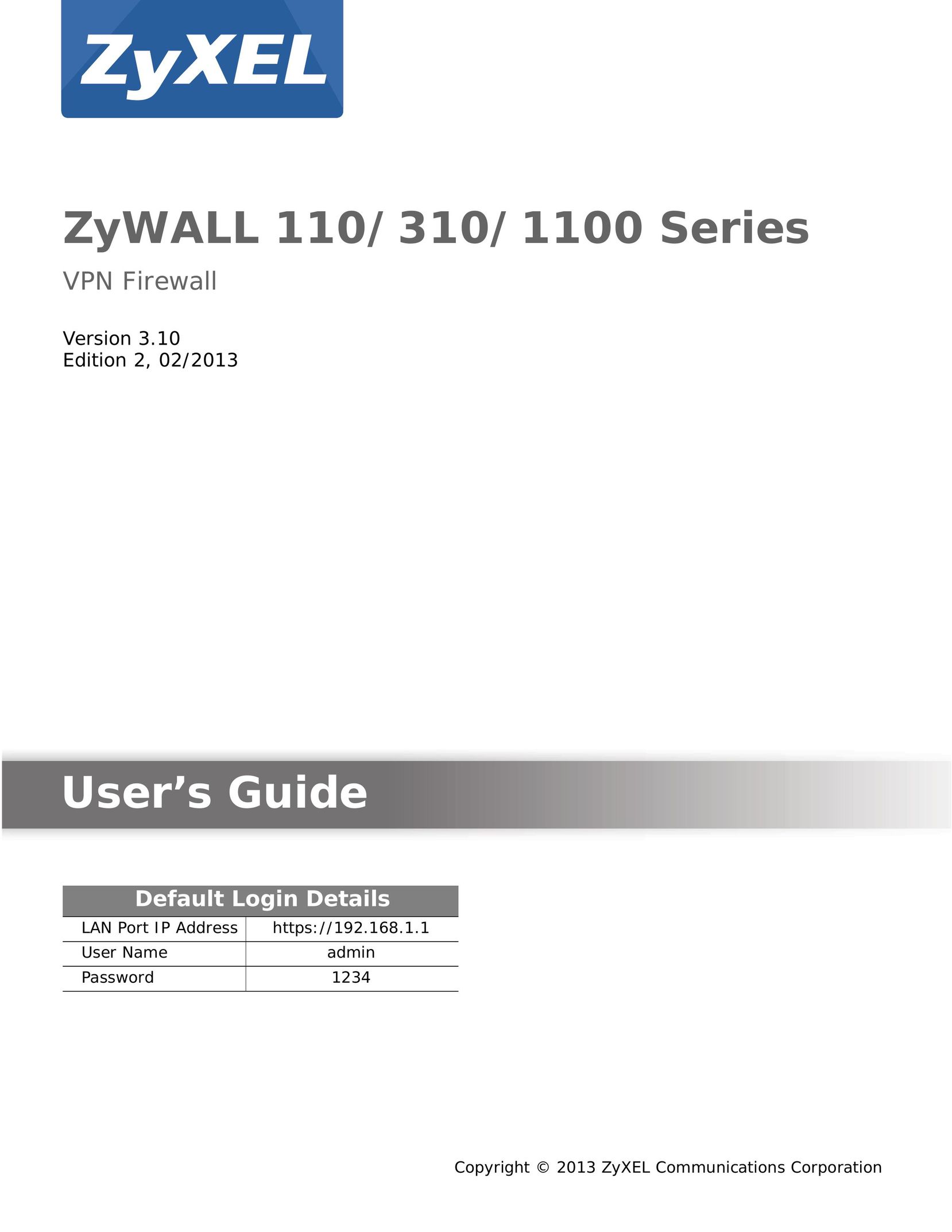 ZyXEL Communications 310 Network Router User Manual