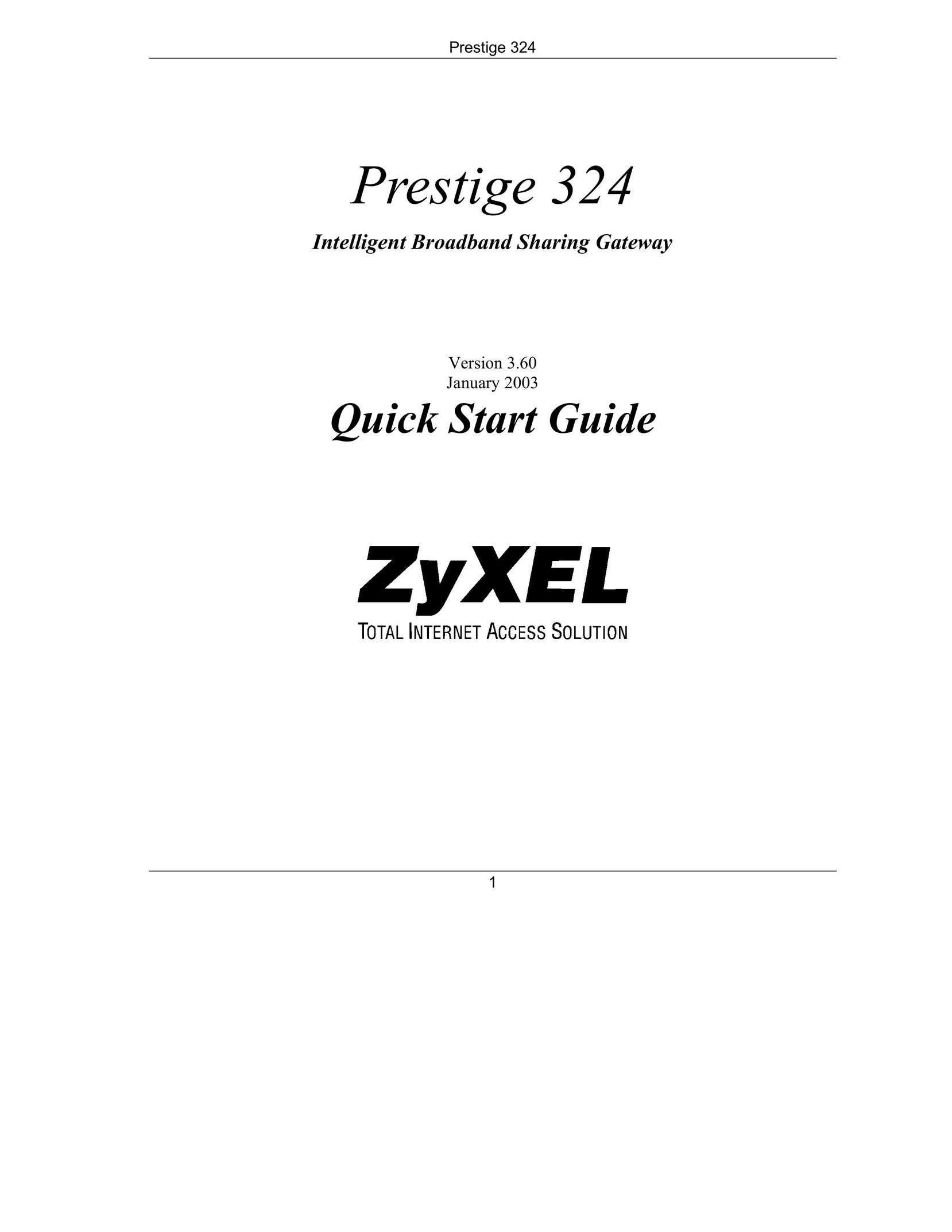 ZyXEL Communications 324 Network Router User Manual
