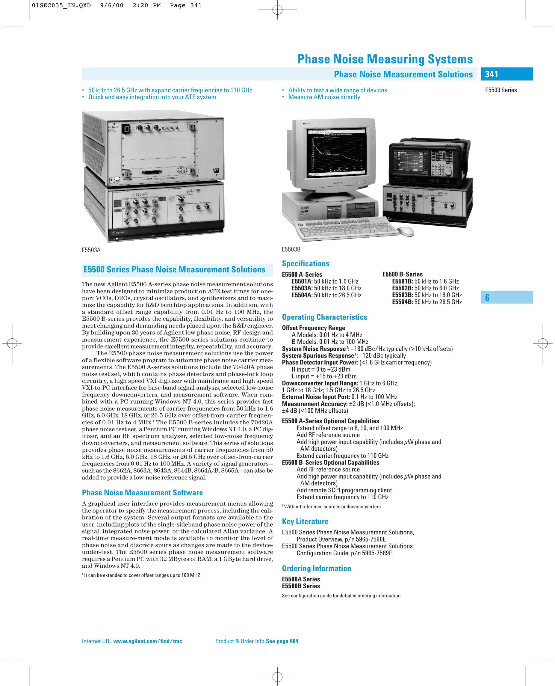 Agilent Technologies E5500 B-series Noise Reduction Machine User Manual