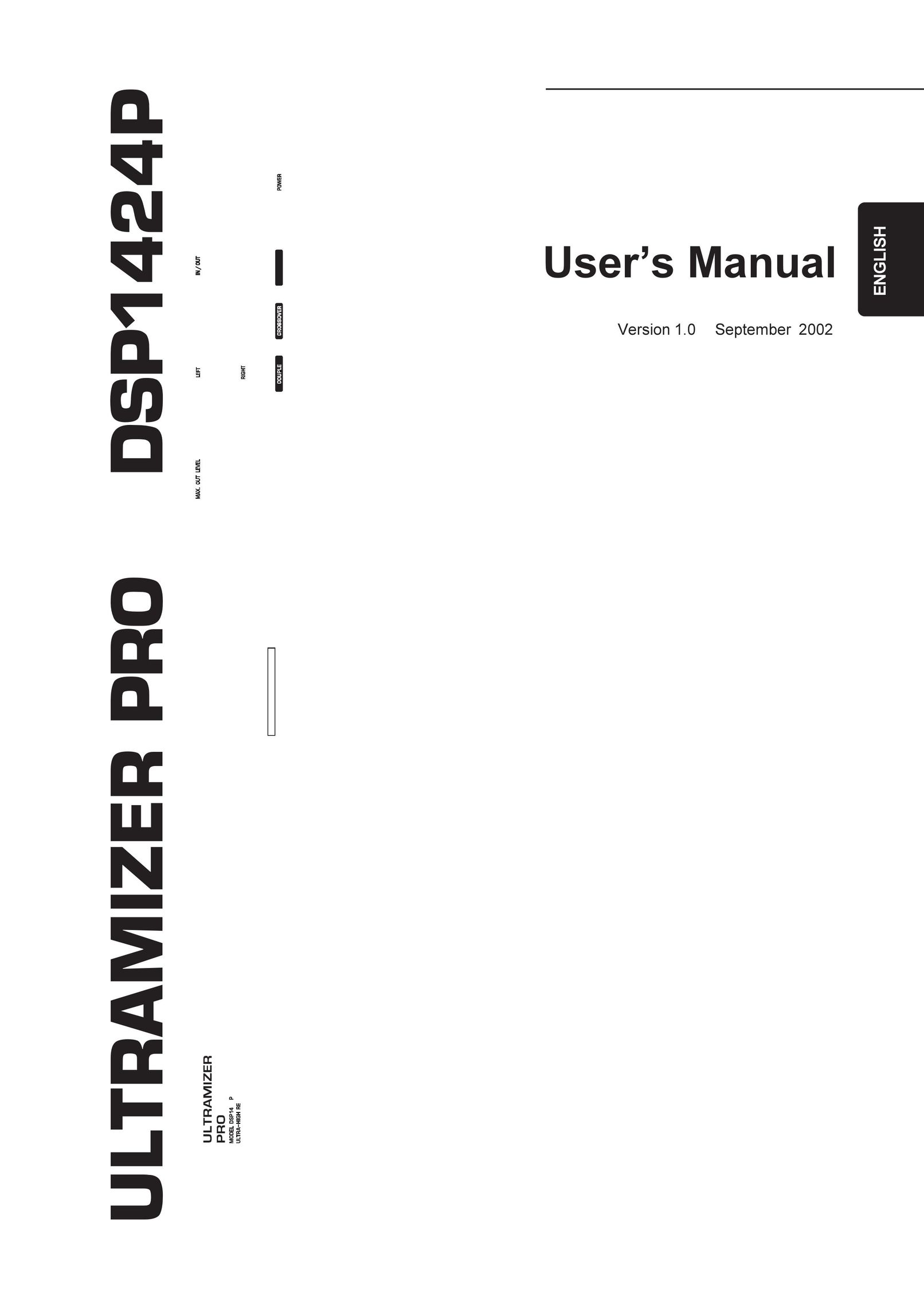 Behringer DSP1424P Noise Reduction Machine User Manual