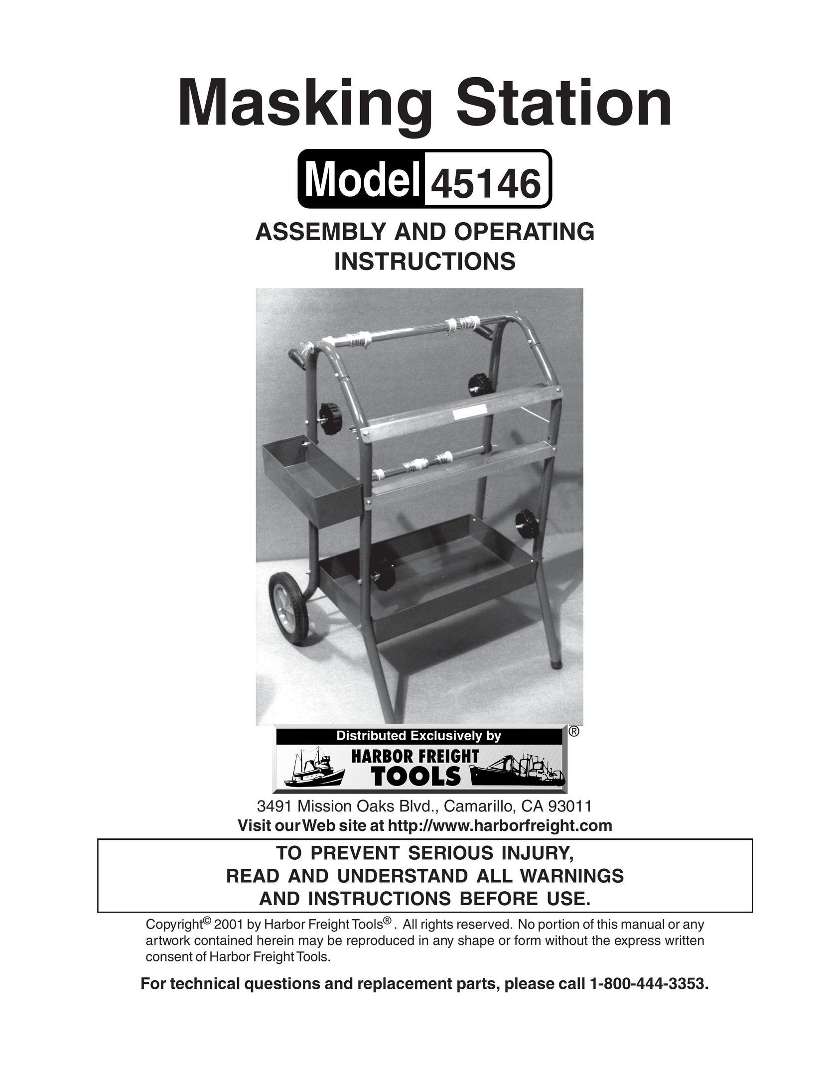 Harbor Freight Tools 45146 Noise Reduction Machine User Manual